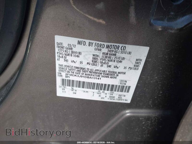 2013 Ford EDGE (VIN 2FMDK3J91DBA13141) — photo 9 of 15