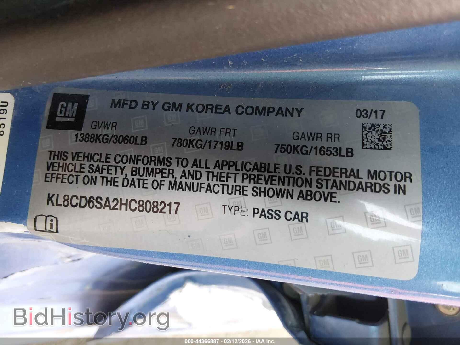 2017 CHEVROLET SPARK - VIN: KL8CD6SA2HC808217 - Photo 9