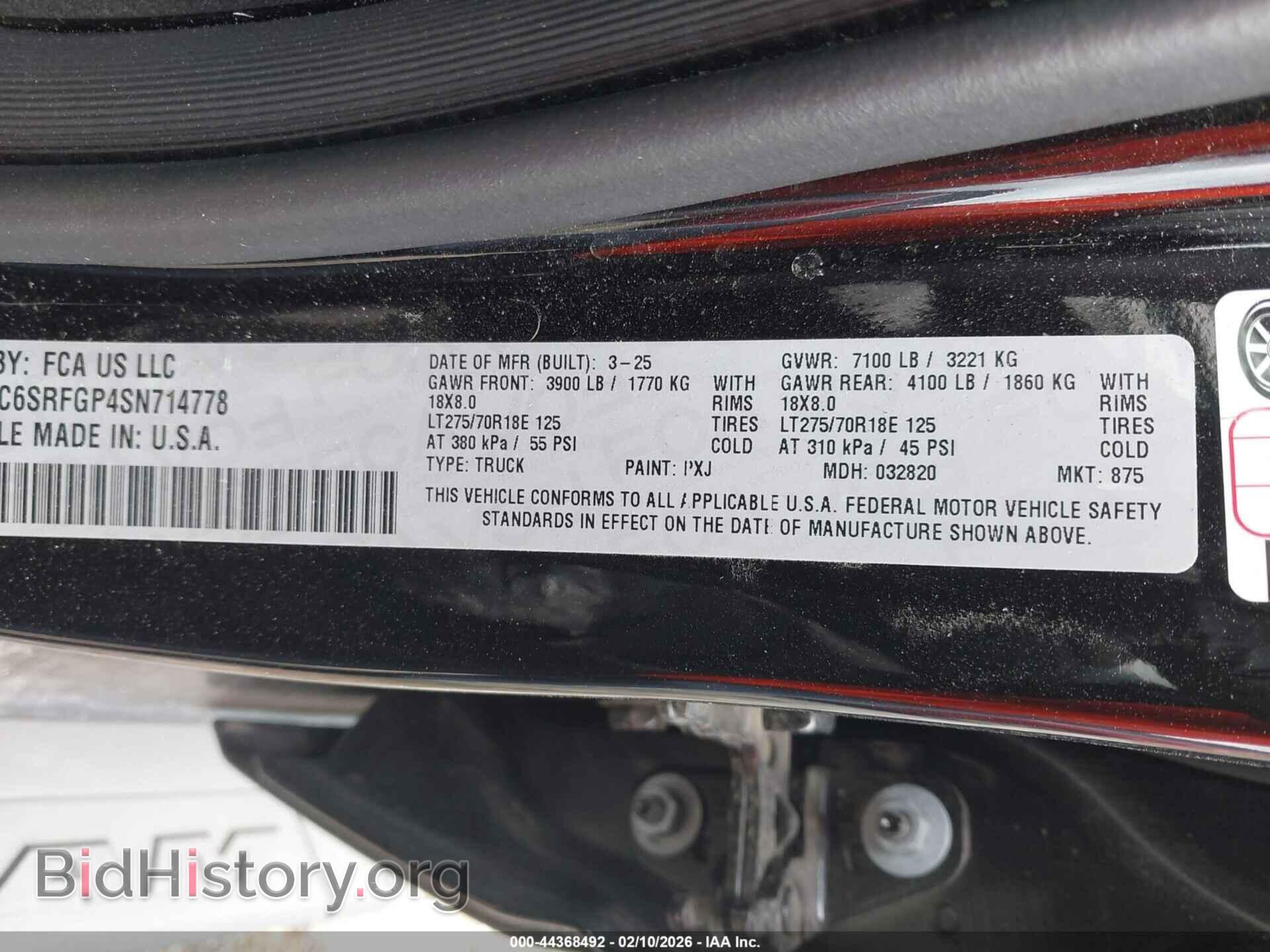 2025 RAM 1500 - VIN: 1C6SRFGP4SN714778 - Фото 9