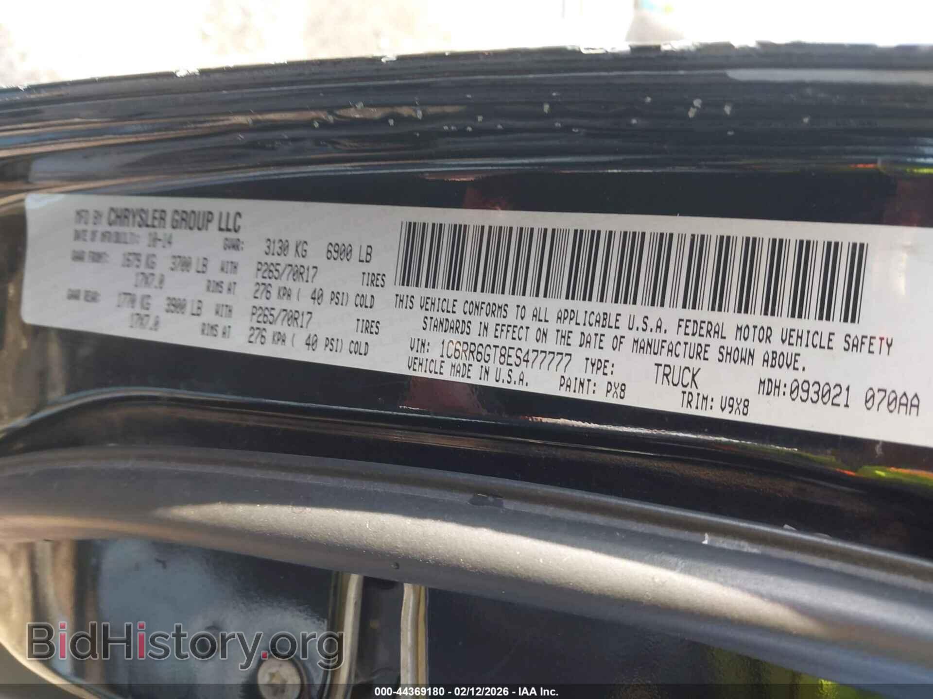 2014 RAM 1500 - VIN: 1C6RR6GT8ES477777 - Фото 9