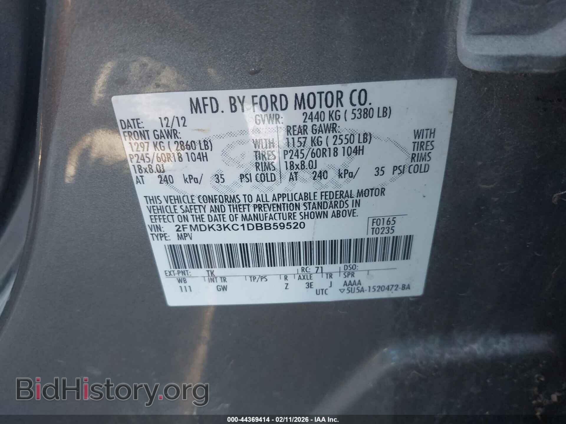 2013 FORD EDGE - VIN: 2FMDK3KC1DBB59520 - Photo 9