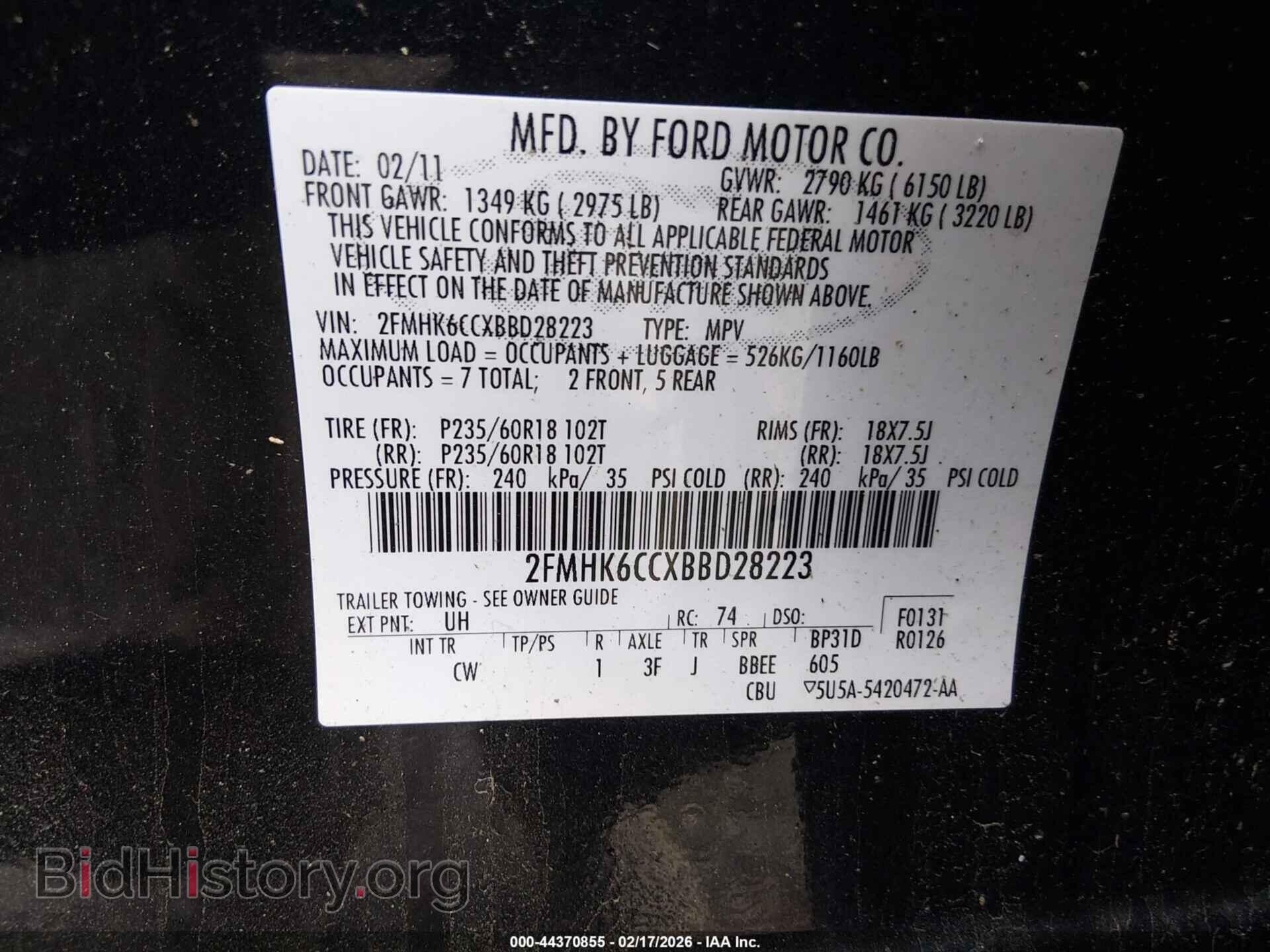 2011 FORD FLEX - VIN: 2FMHK6CCXBBD28223 - Photo 9