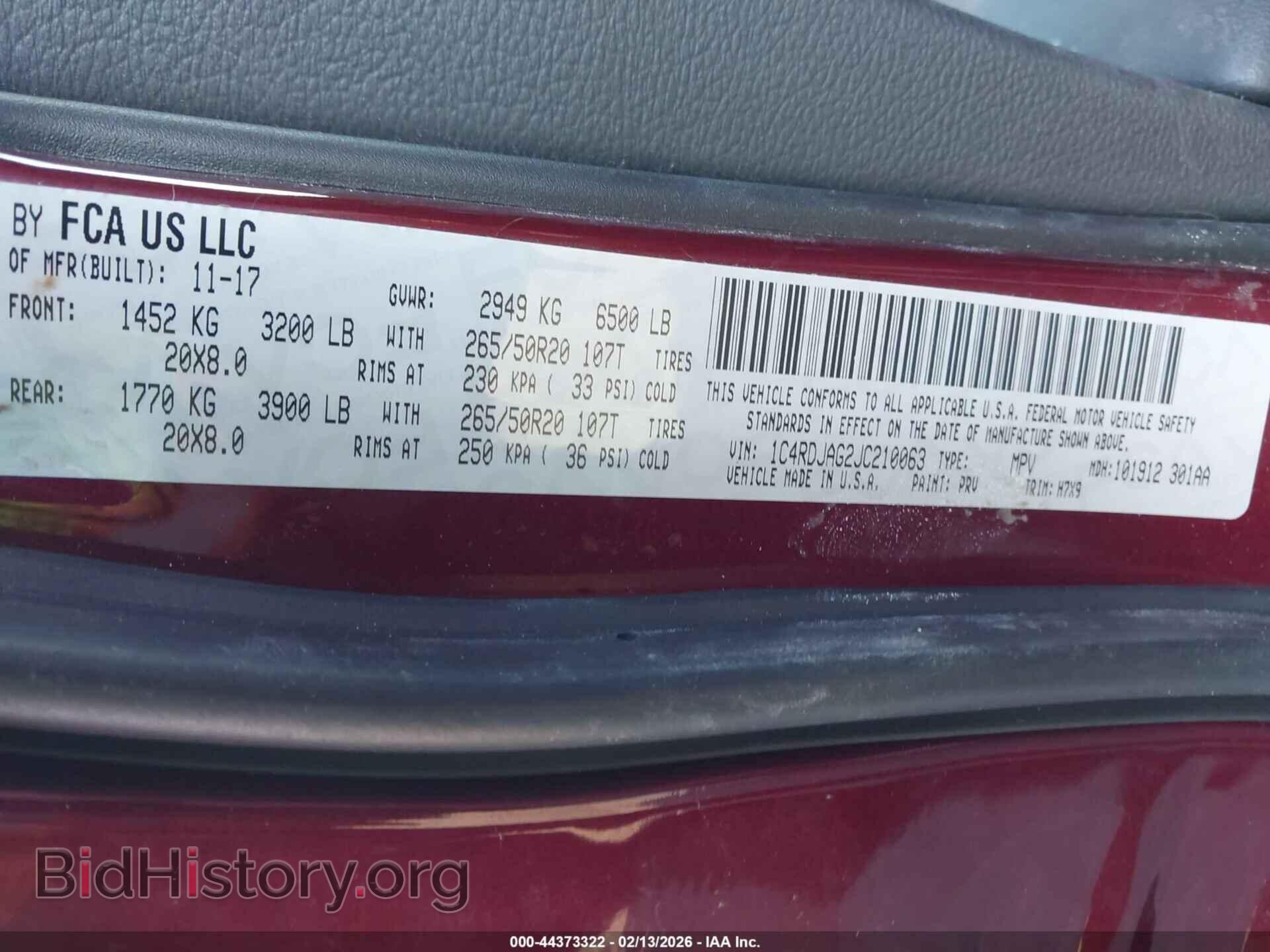 2018 DODGE DURANGO - VIN: 1C4RDJAG2JC210063 - Фото 9