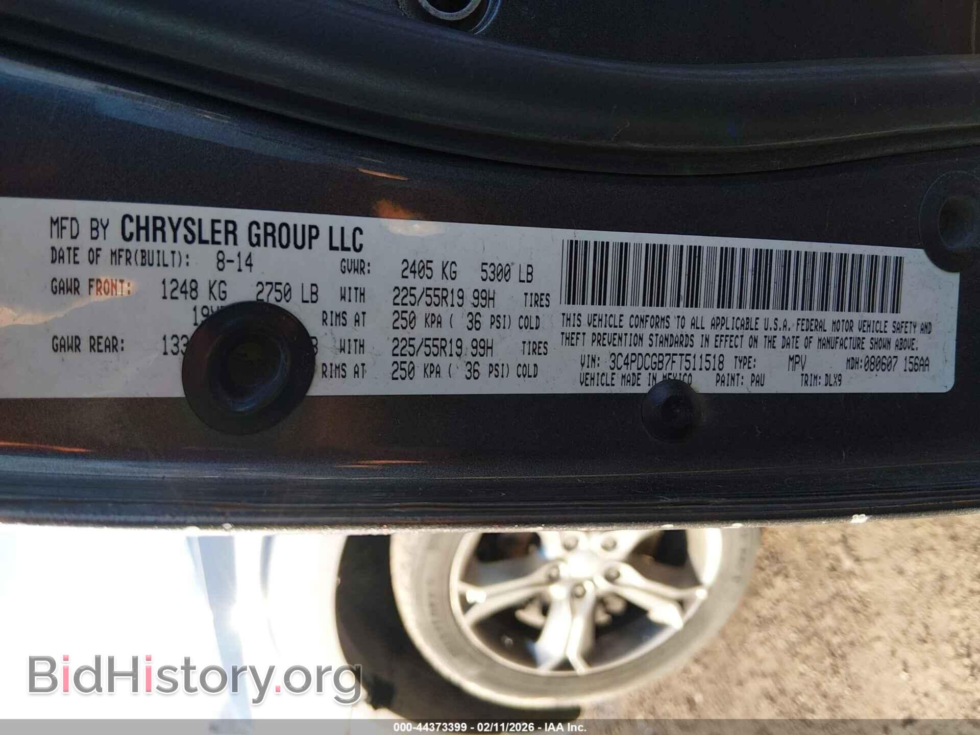 2015 DODGE JOURNEY - VIN: 3C4PDCGB7FT511518 - Фото 9