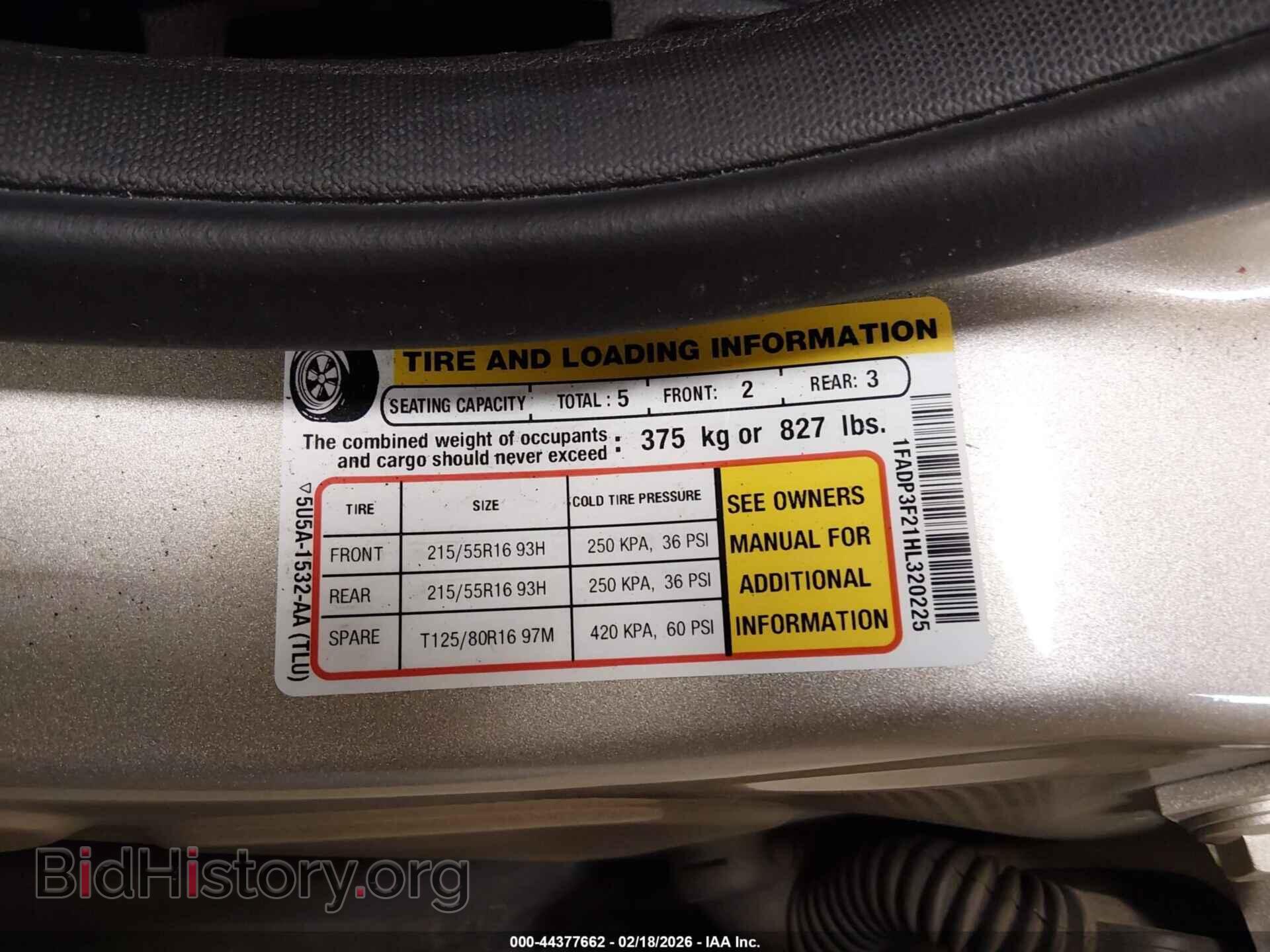 2017 FORD FOCUS - VIN: 1FADP3F21HL320225 - Фото 9