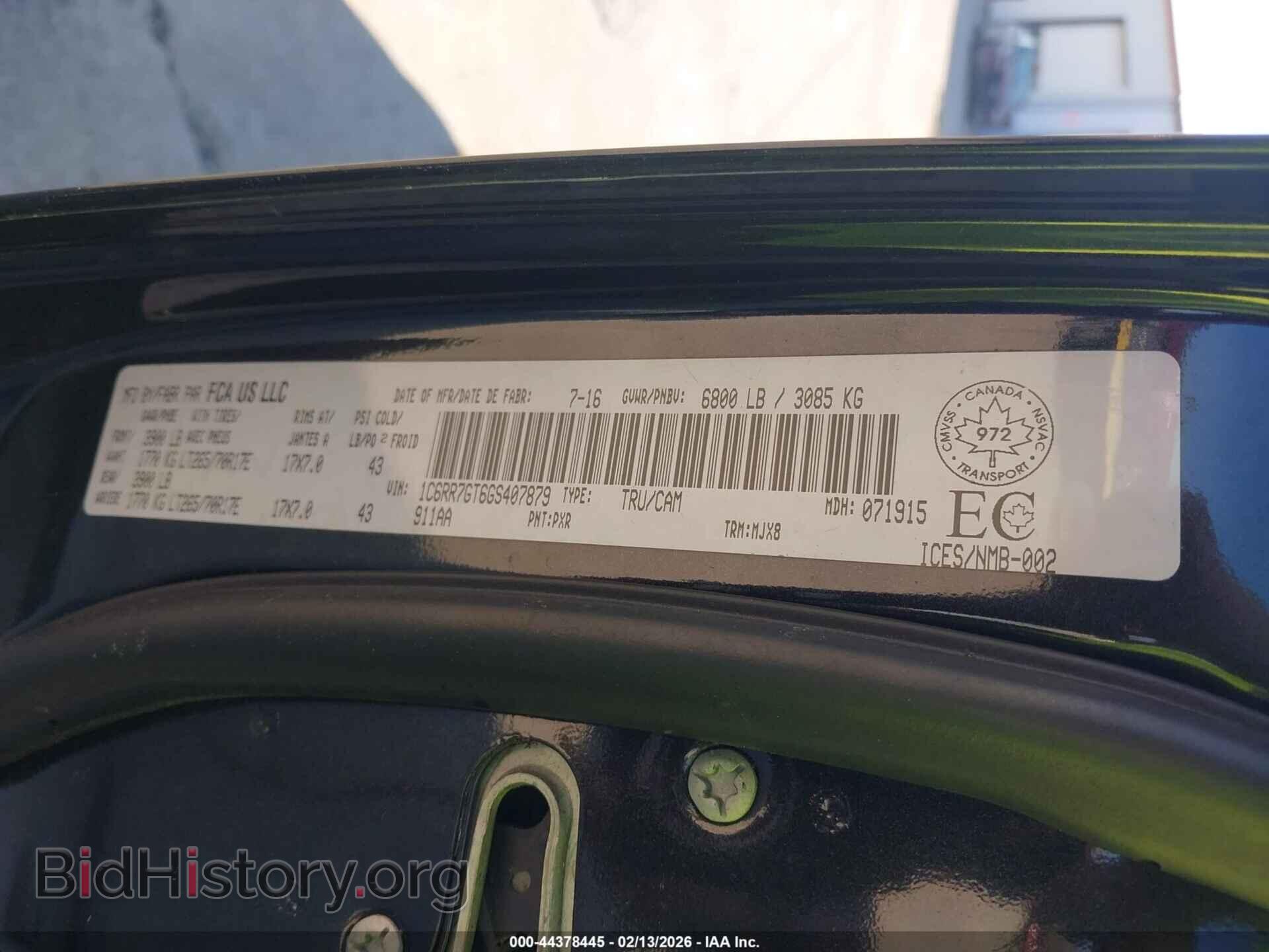 2016 RAM 1500 - VIN: 1C6RR7GT6GS407879 - Фото 9