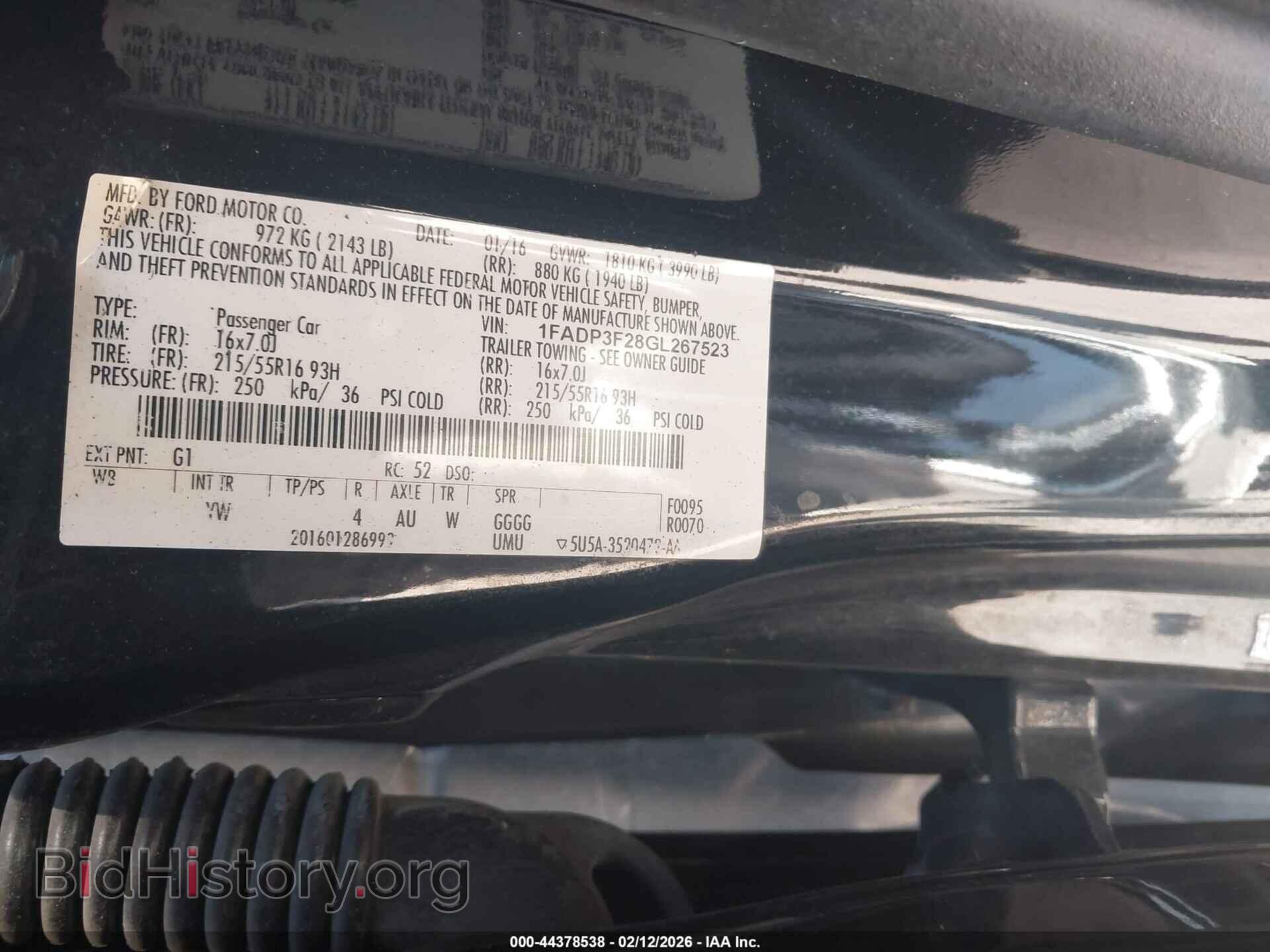 2016 FORD FOCUS - VIN: 1FADP3F28GL267523 - Фото 9