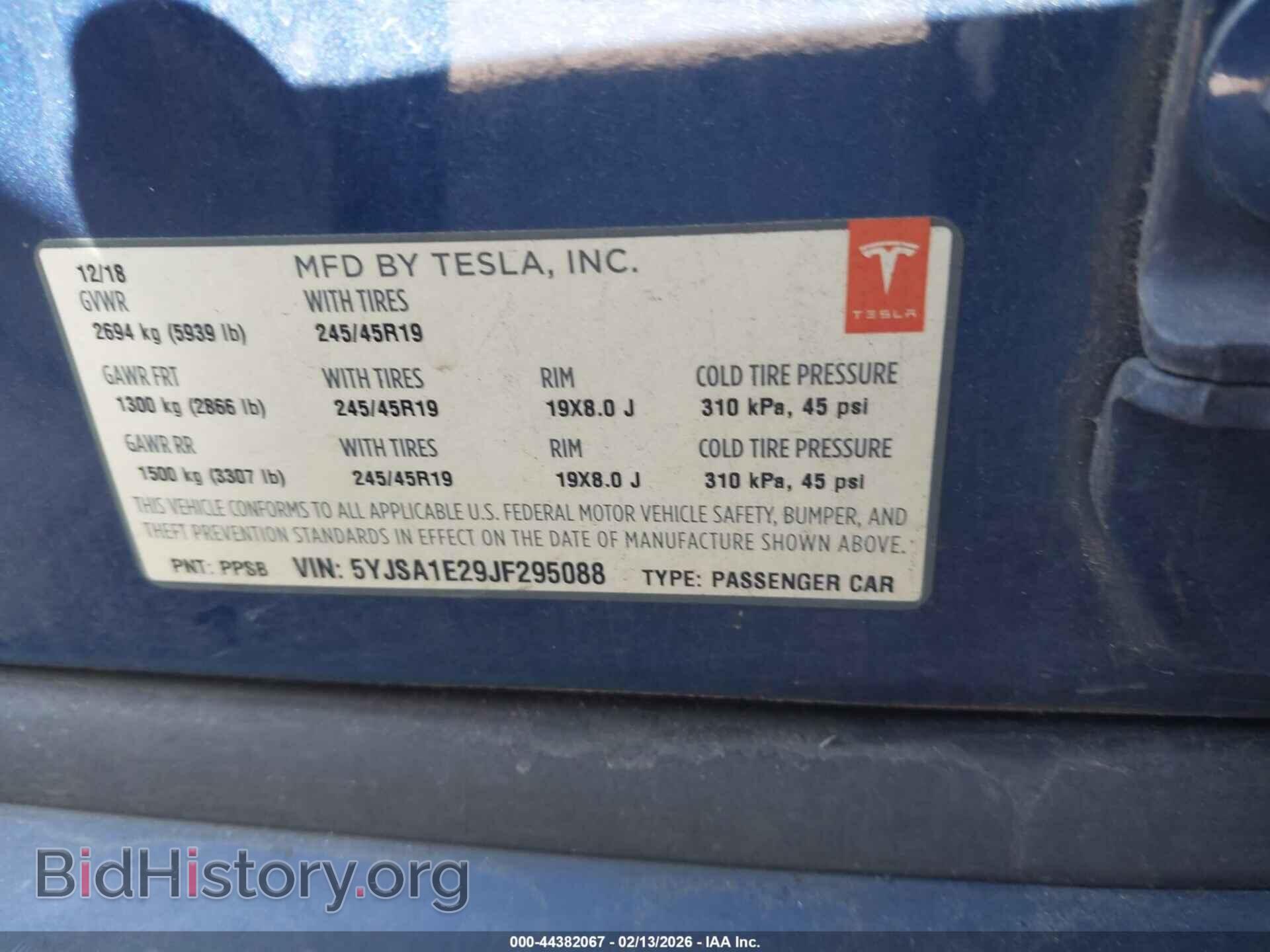 2018 TESLA MODEL S - VIN: 5YJSA1E29JF295088 - Photo 9