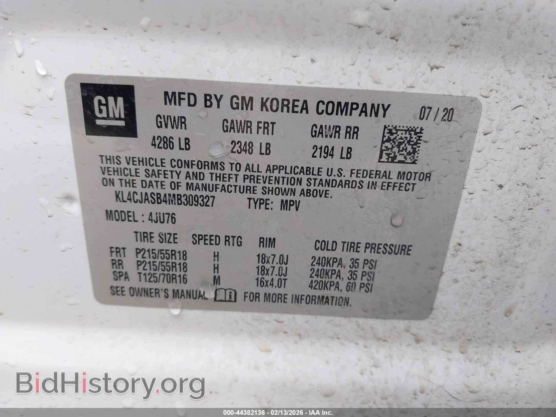2021 BUICK ENCORE - VIN: KL4CJASB4MB309327 - Фото 9