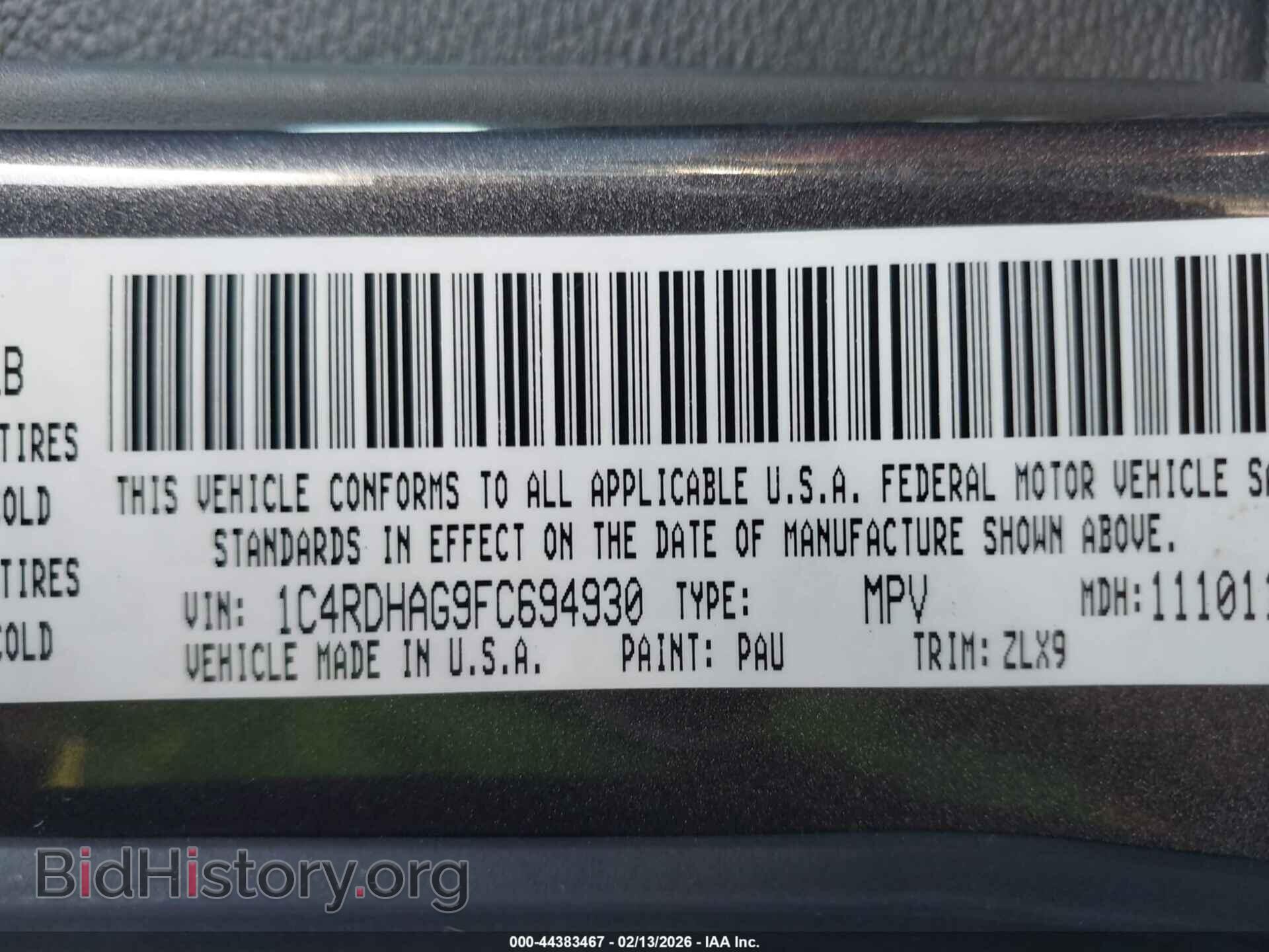 2015 DODGE DURANGO - VIN: 1C4RDHAG9FC694930 - Photo 9