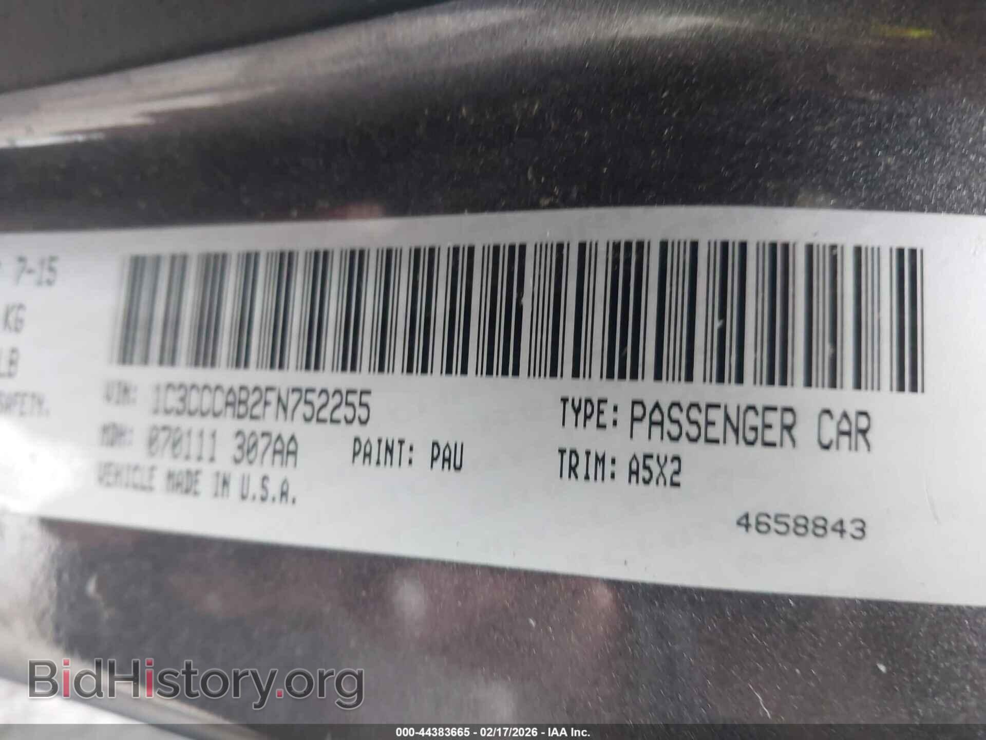 2015 CHRYSLER 200 - VIN: 1C3CCCAB2FN752255 - Фото 9