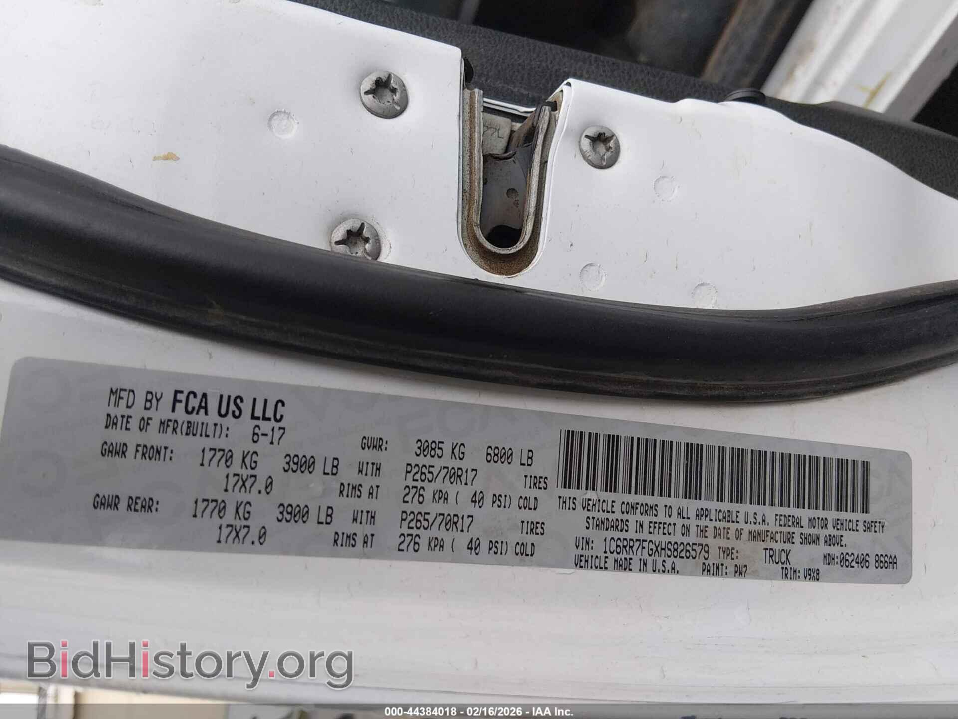 2017 RAM 1500 - VIN: 1C6RR7FGXHS826579 - Фото 9