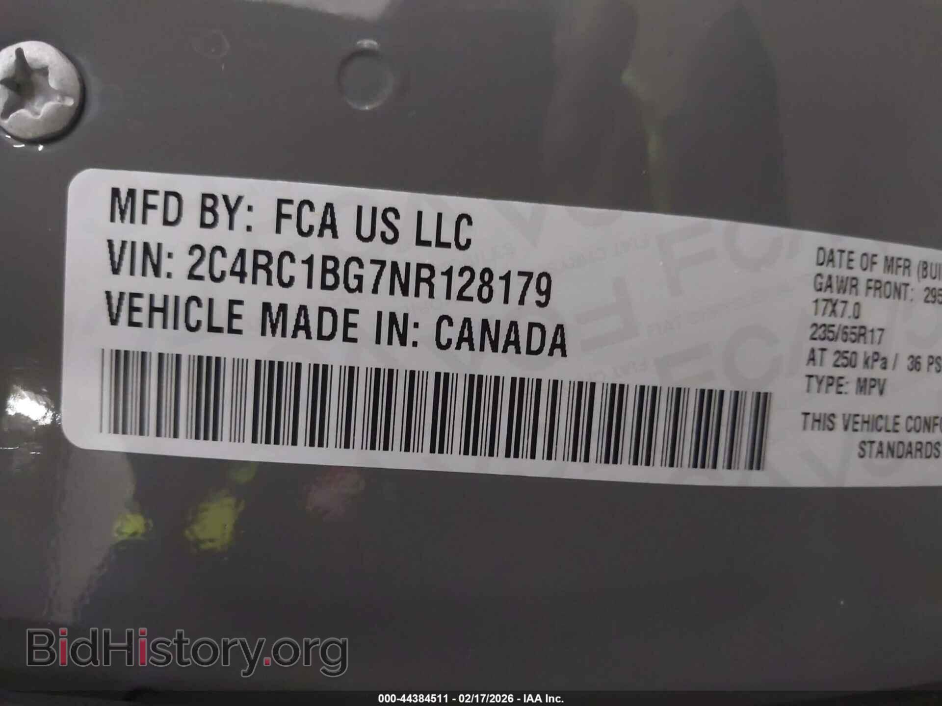 2022 CHRYSLER PACIFICA - VIN: 2C4RC1BG7NR128179 - Фото 9