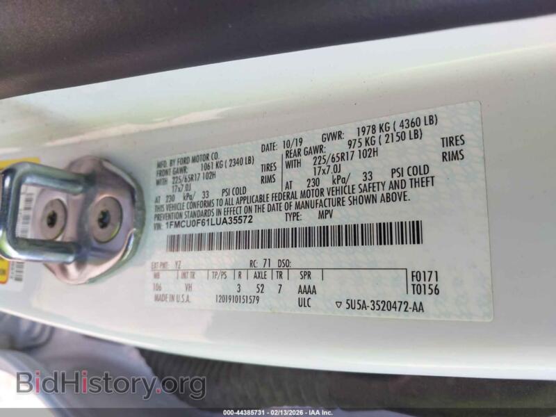 2020 Ford ESCAPE (VIN 1FMCU0F61LUA35572) — photo 9 of 16