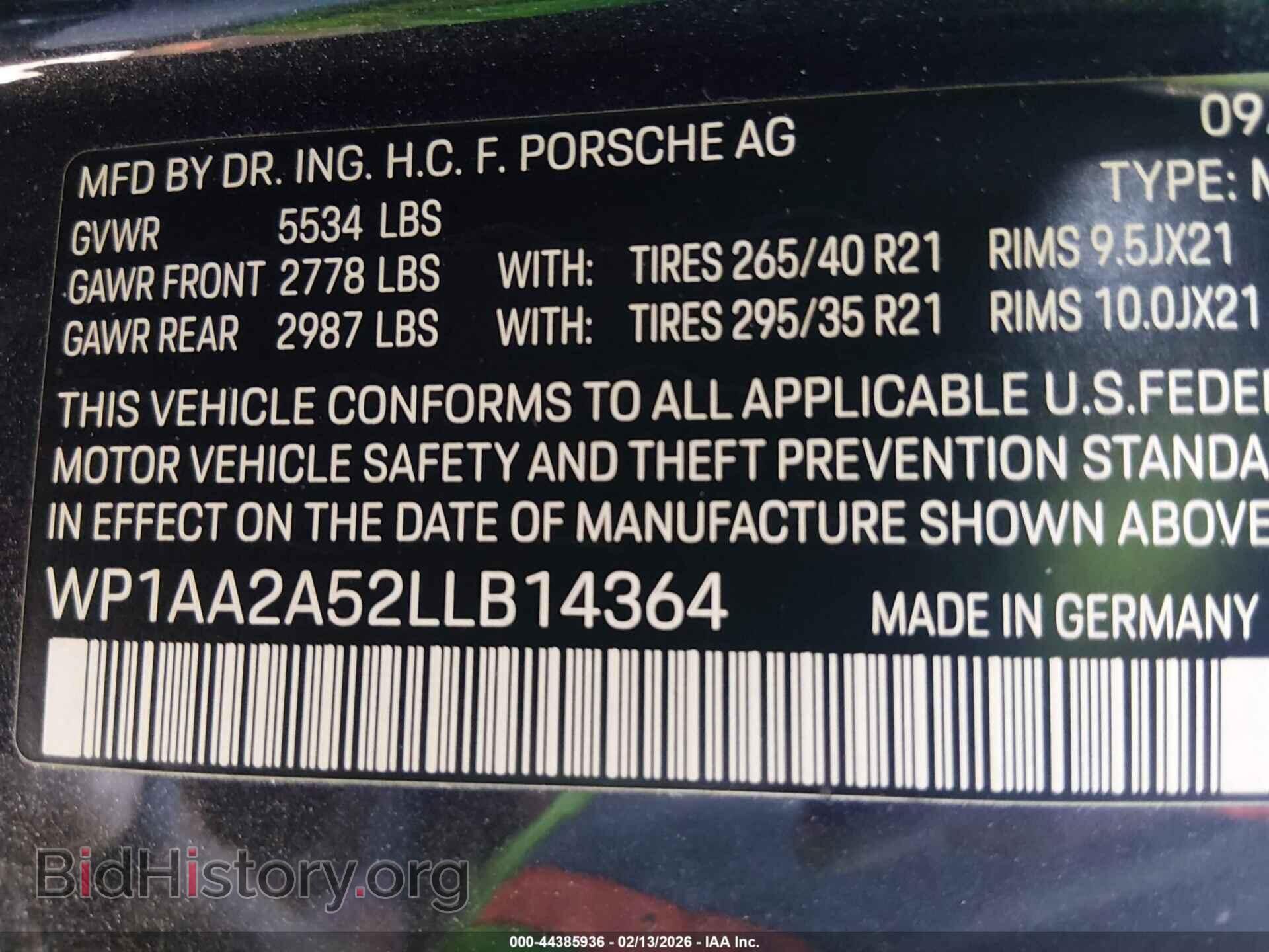2020 PORSCHE MACAN - VIN: WP1AA2A52LLB14364 - Photo 9