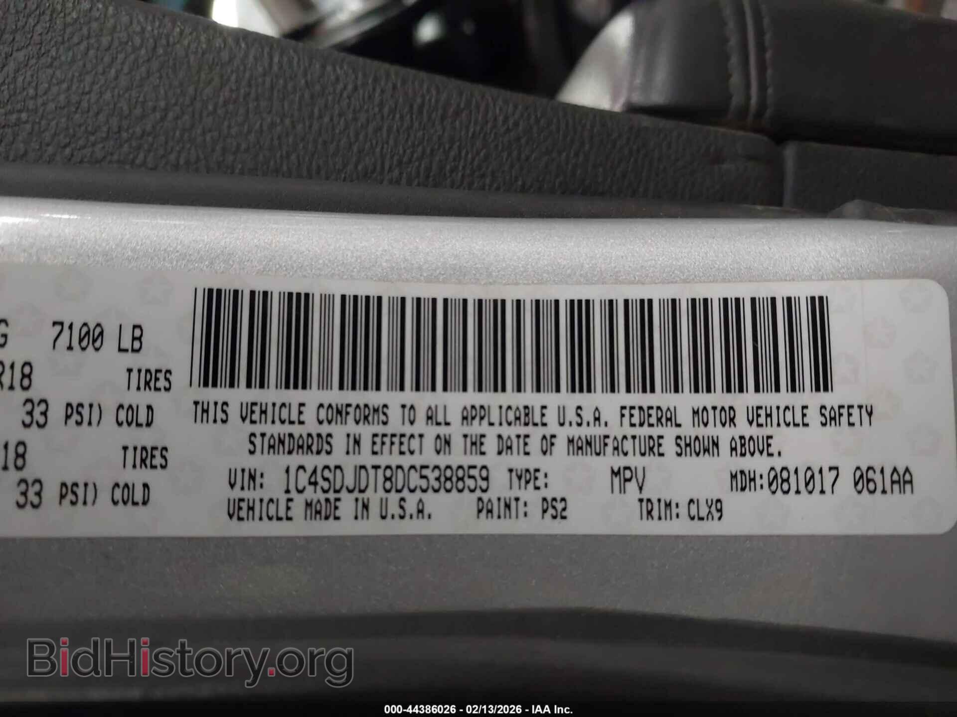 2013 DODGE DURANGO - VIN: 1C4SDJDT8DC538859 - Photo 9