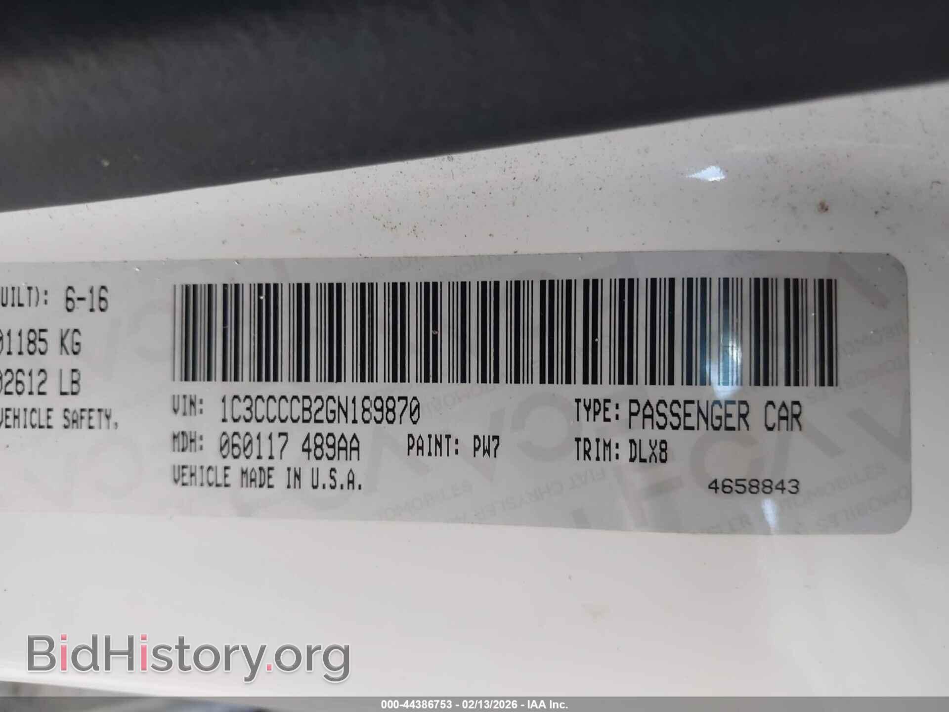 2016 CHRYSLER 200 - VIN: 1C3CCCCB2GN189870 - Фото 9