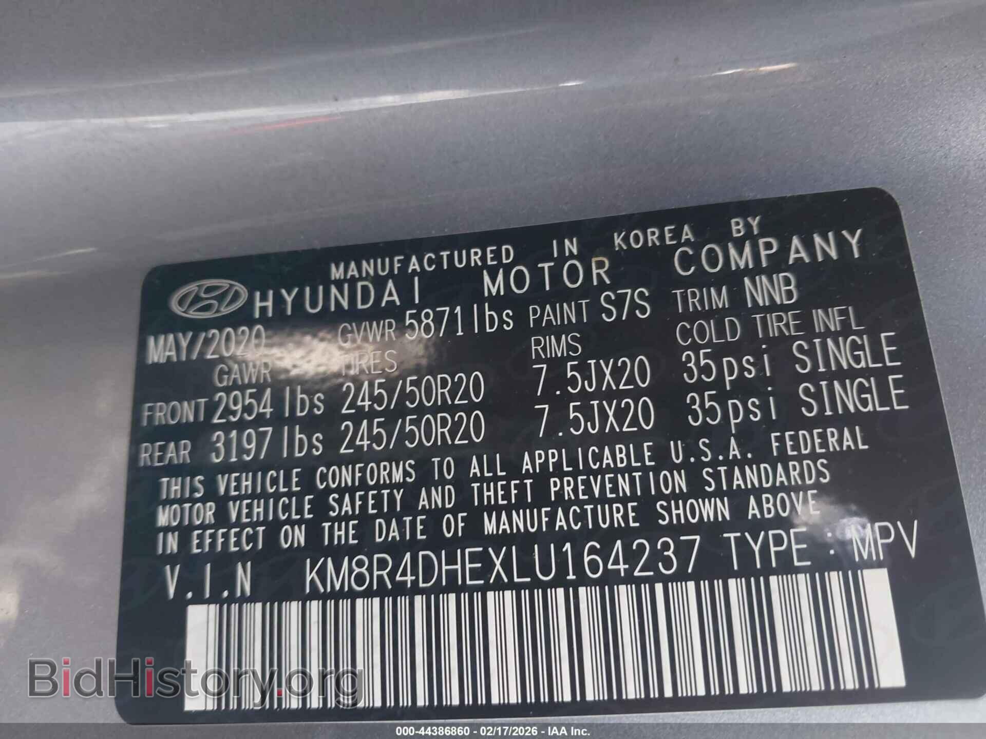 2020 HYUNDAI PALISADE - VIN: KM8R4DHEXLU164237 - Фото 9