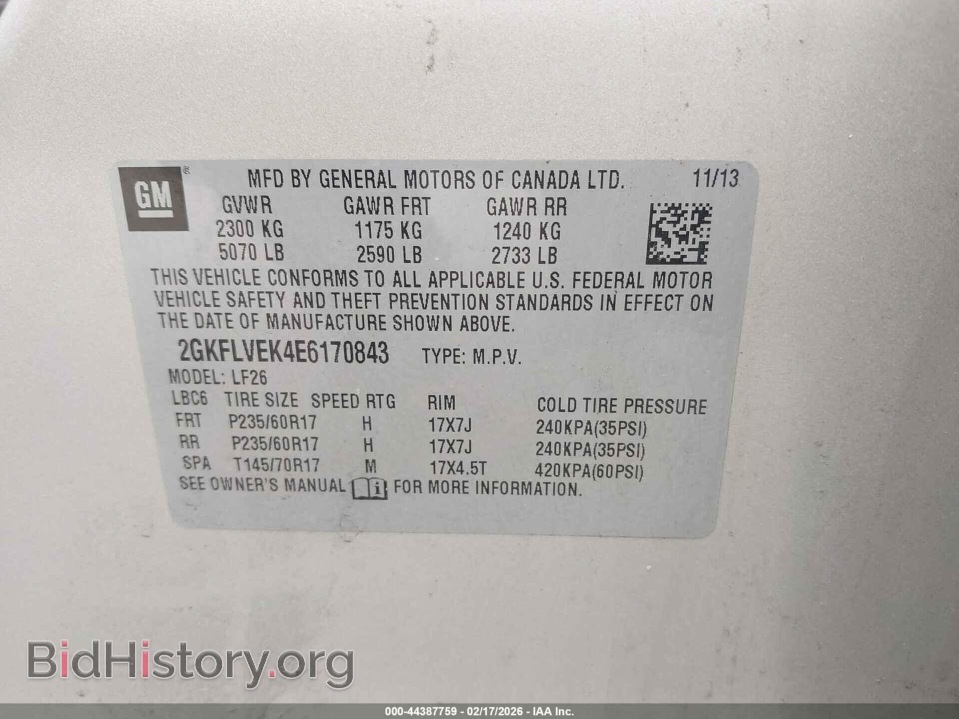 2014 GMC TERRAIN - VIN: 2GKFLVEK4E6170843 - Photo 9