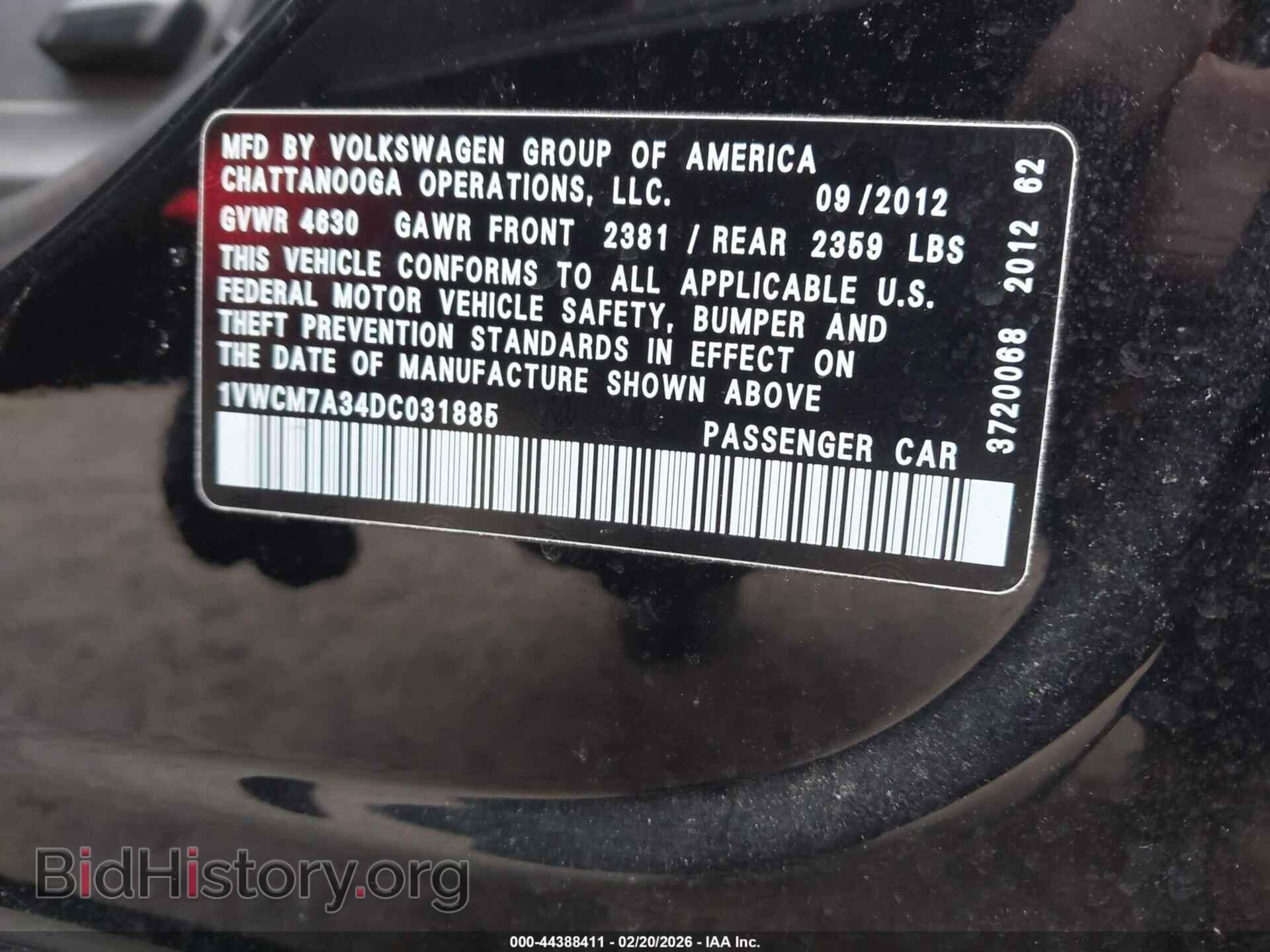 2013 VOLKSWAGEN PASSAT - VIN: 1VWCM7A34DC031885 - Фото 9