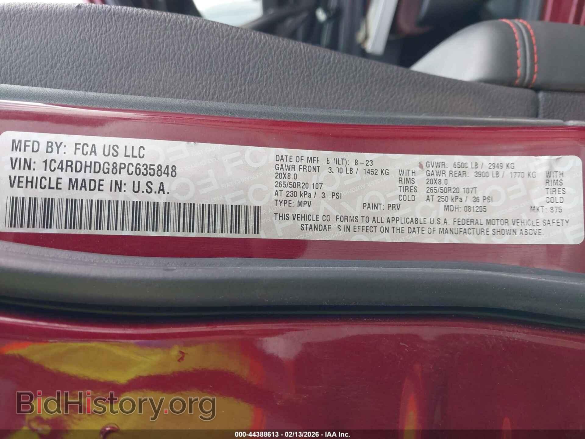 2023 DODGE DURANGO - VIN: 1C4RDHDG8PC635848 - Фото 9