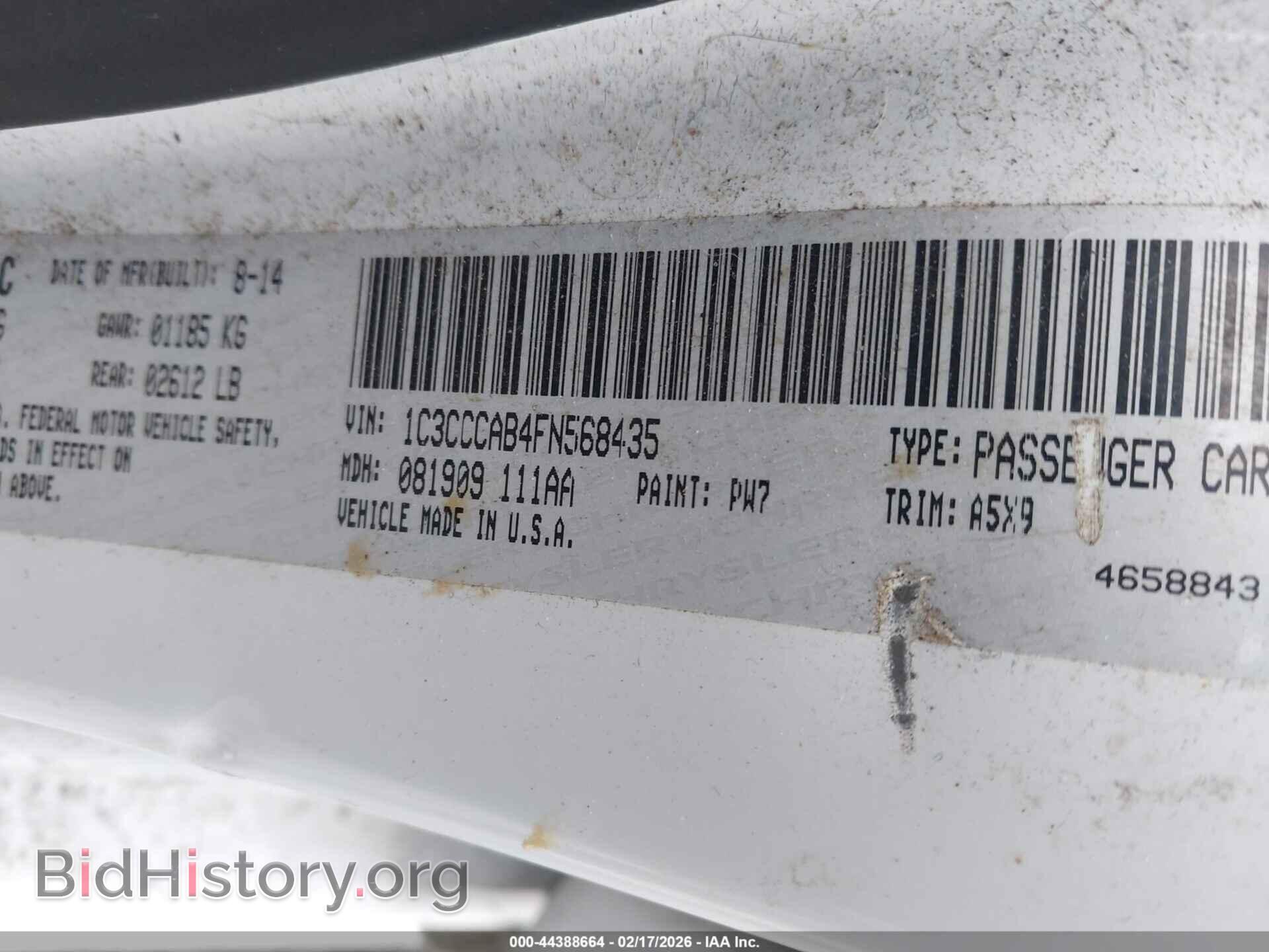 2015 CHRYSLER 200 - VIN: 1C3CCCAB4FN568435 - Фото 9