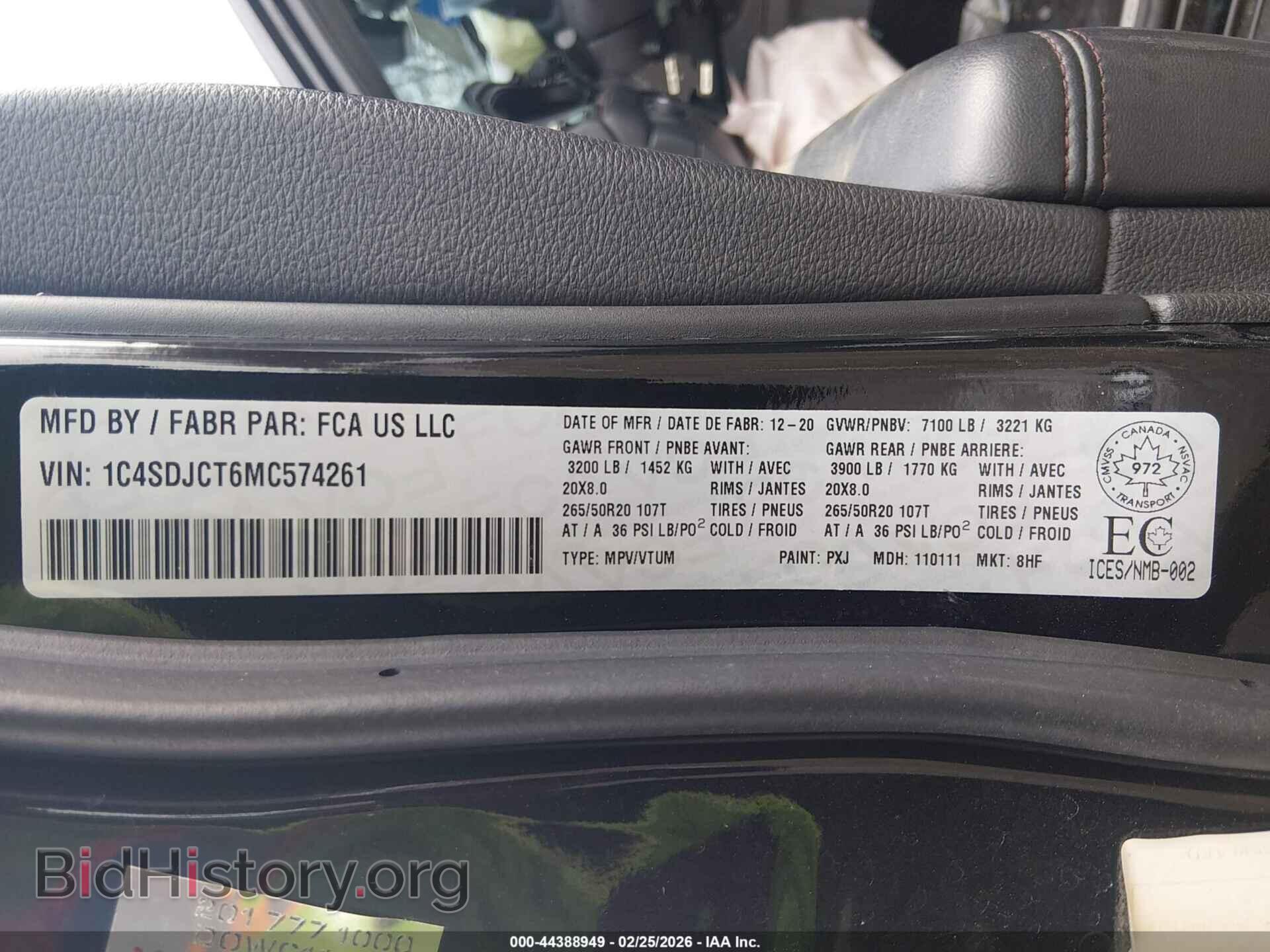 2021 DODGE DURANGO - VIN: 1C4SDJCT6MC574261 - Photo 9