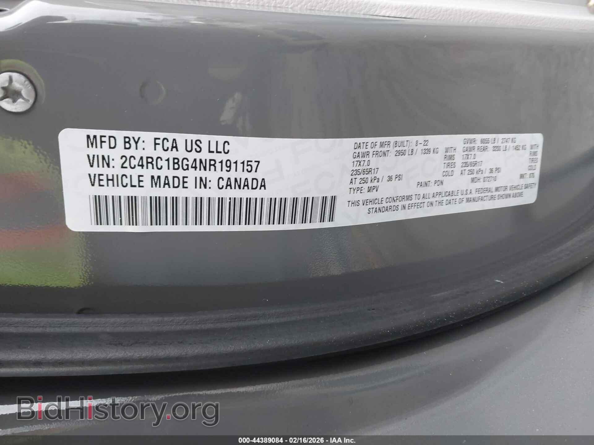 2022 CHRYSLER PACIFICA - VIN: 2C4RC1BG4NR191157 - Фото 9