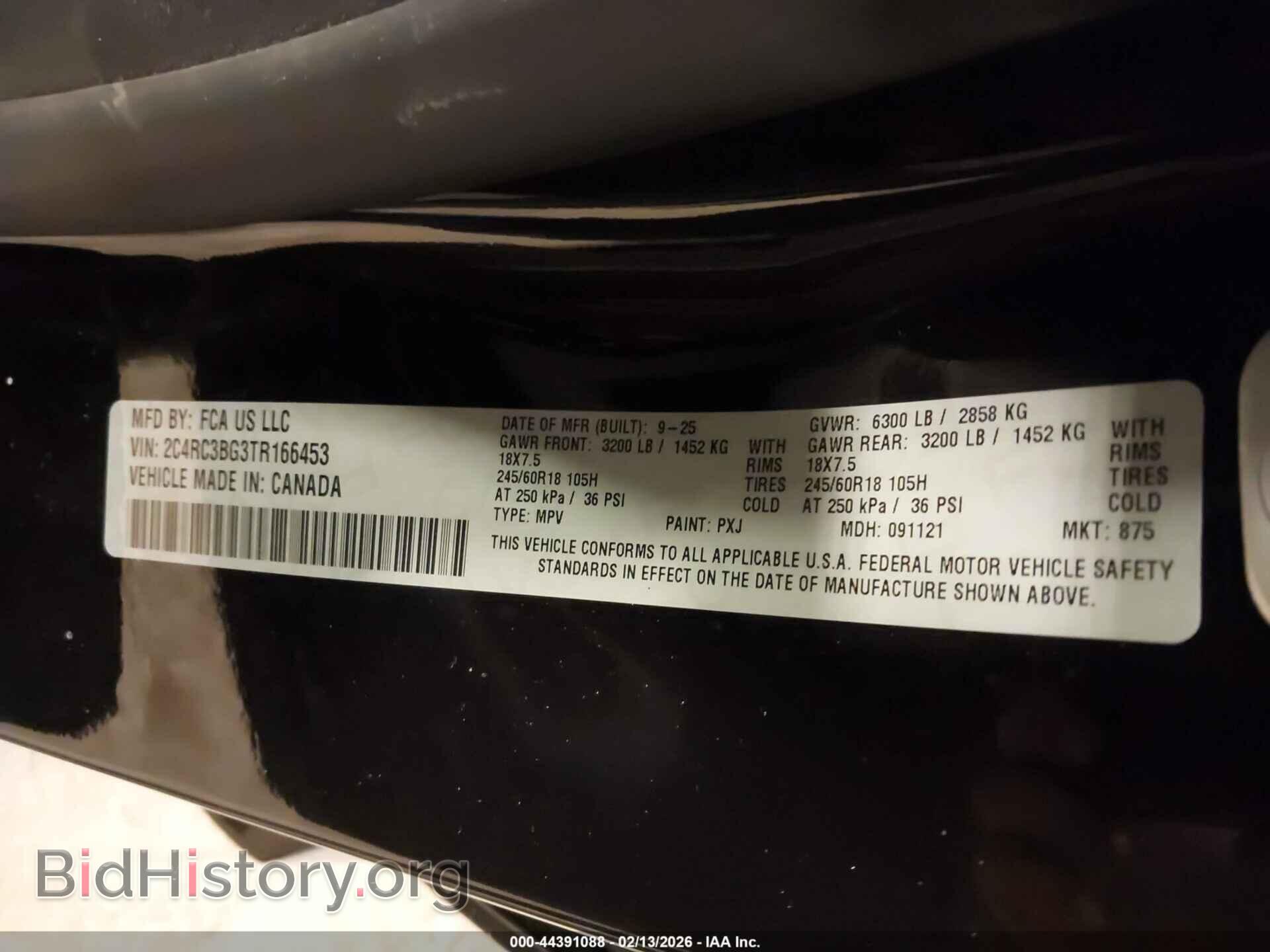 2026 CHRYSLER PACIFICA - VIN: 2C4RC3BG3TR166453 - Photo 9