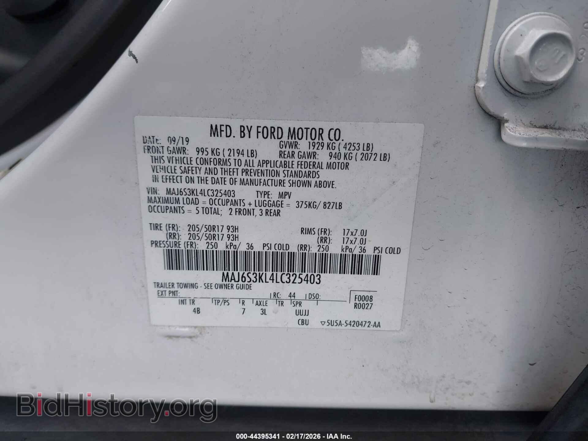 2020 FORD ECOSPORT - VIN: MAJ6S3KL4LC325403 - Photo 9