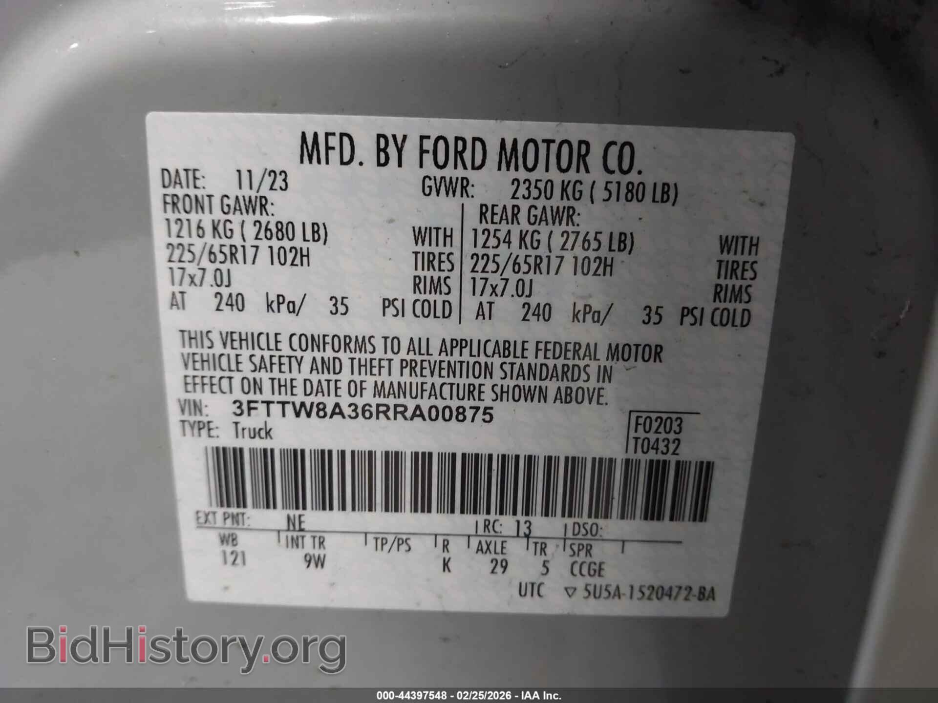 2024 FORD MAVERICK - VIN: 3FTTW8A36RRA00875 - Фото 9