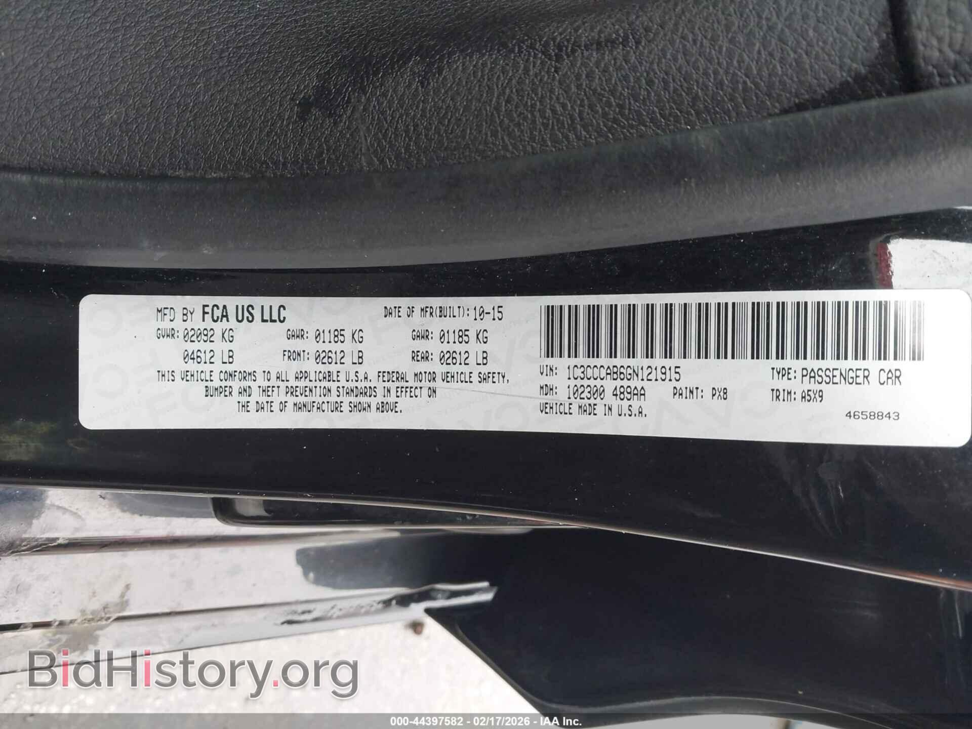2016 CHRYSLER 200 - VIN: 1C3CCCAB6GN121915 - Фото 9