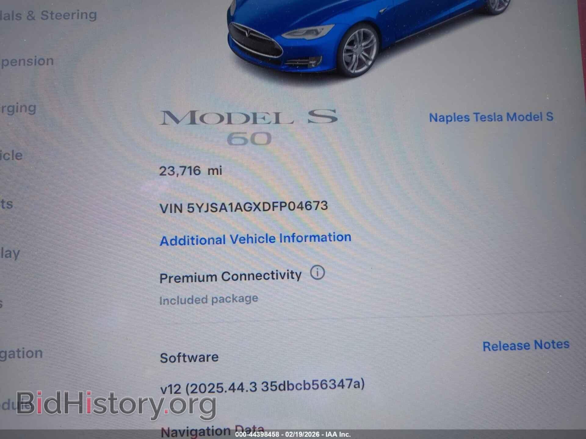 2013 TESLA MODEL S - VIN: 5YJSA1AGXDFP04673 - Photo 7
