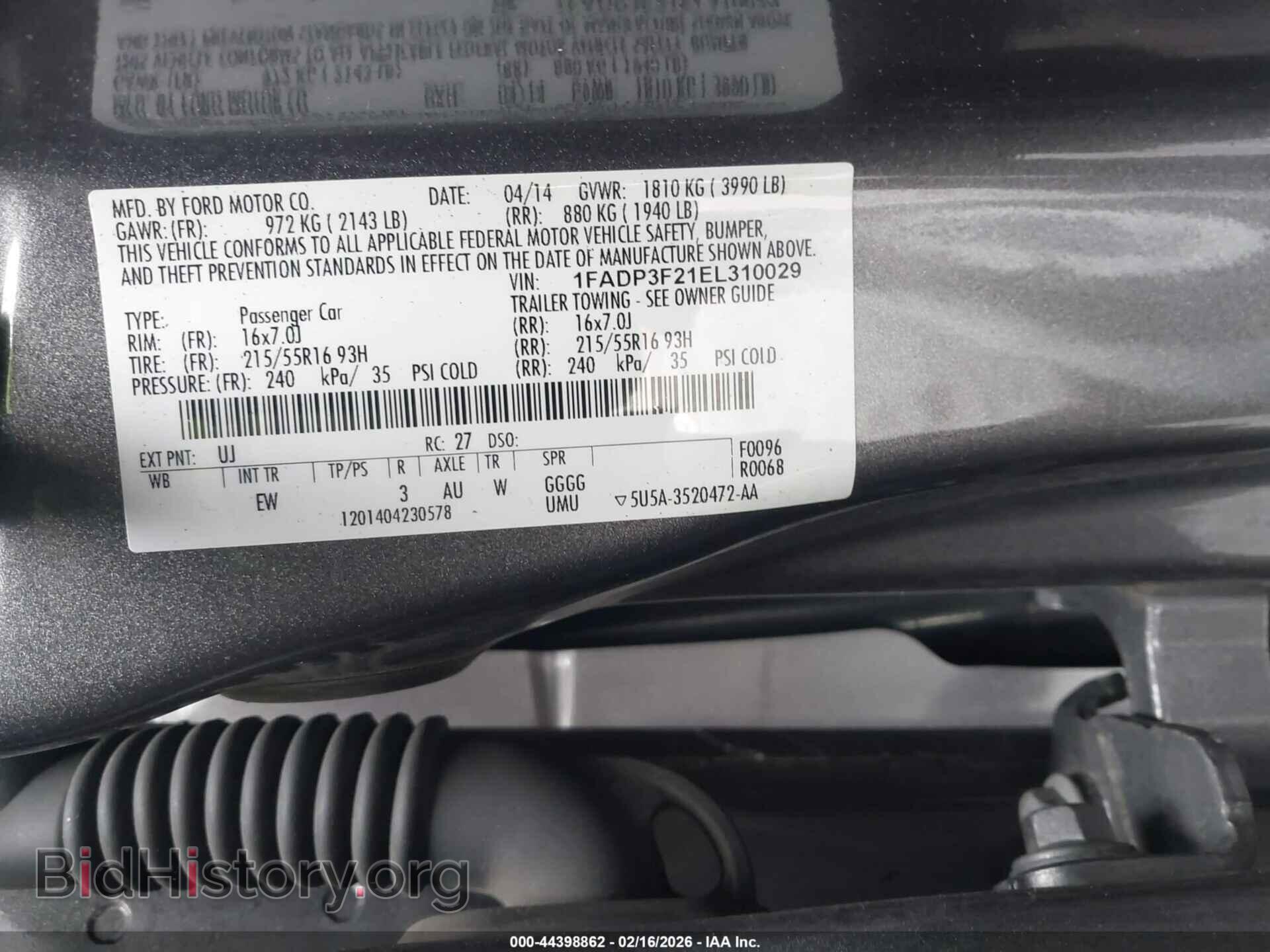 2014 FORD FOCUS - VIN: 1FADP3F21EL310029 - Photo 9