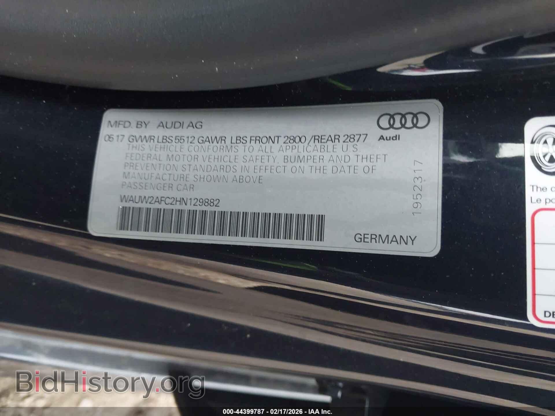 2017 AUDI A7 - VIN: WAUW2AFC2HN129882 - Photo 9