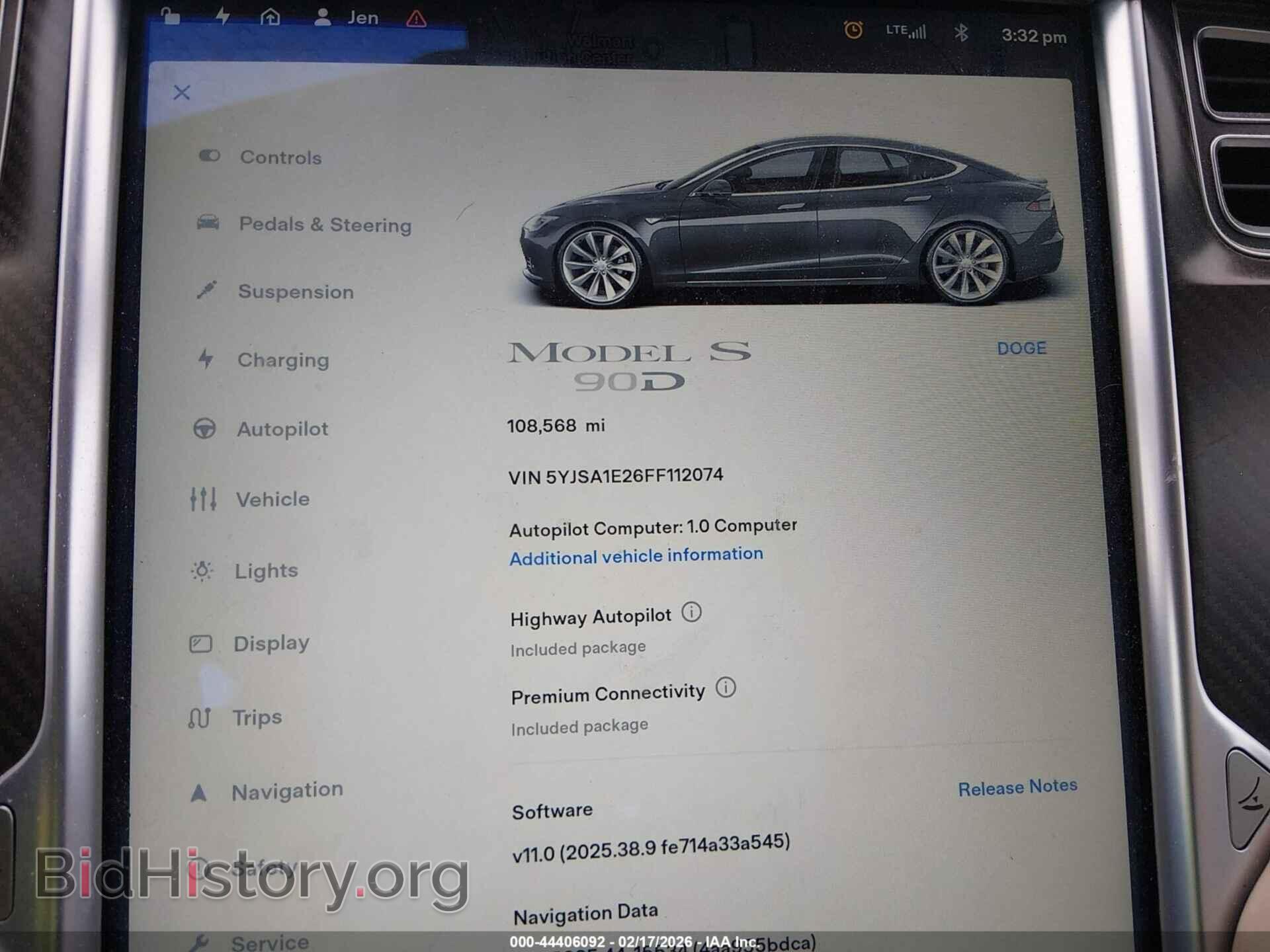 2015 TESLA MODEL S - VIN: 5YJSA1E26FF112074 - Photo 7