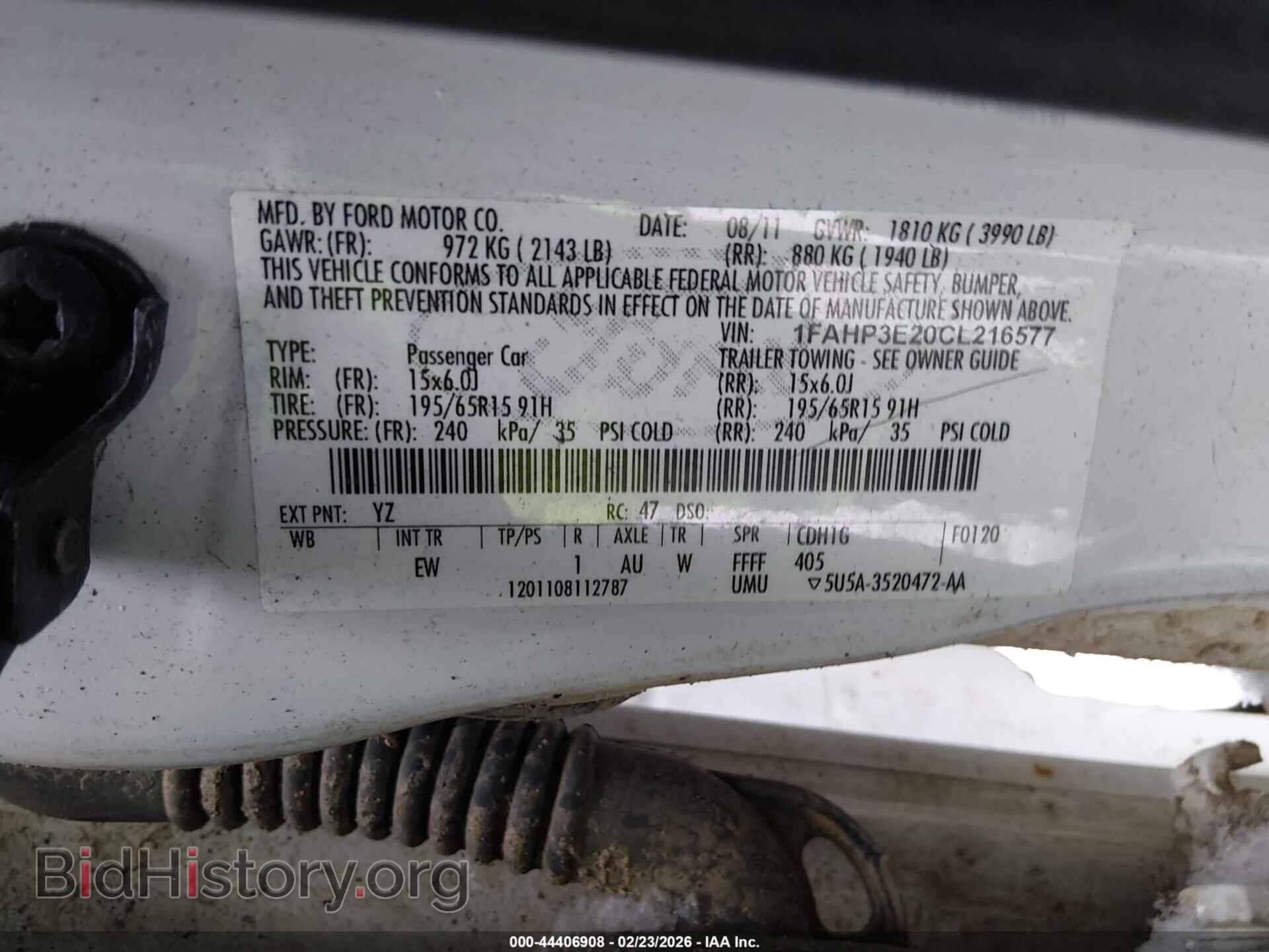 2012 FORD FOCUS - VIN: 1FAHP3E20CL216577 - Фото 9