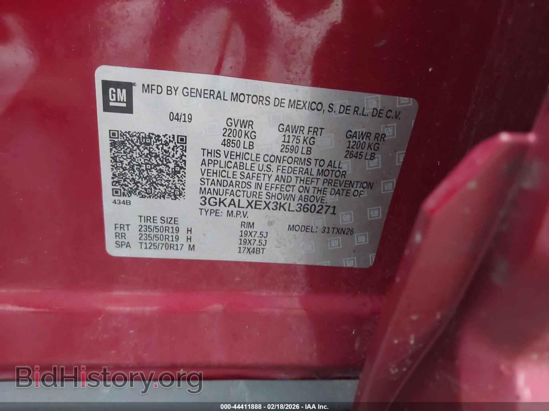 2019 GMC TERRAIN - VIN: 3GKALXEX3KL360271 - Фото 9