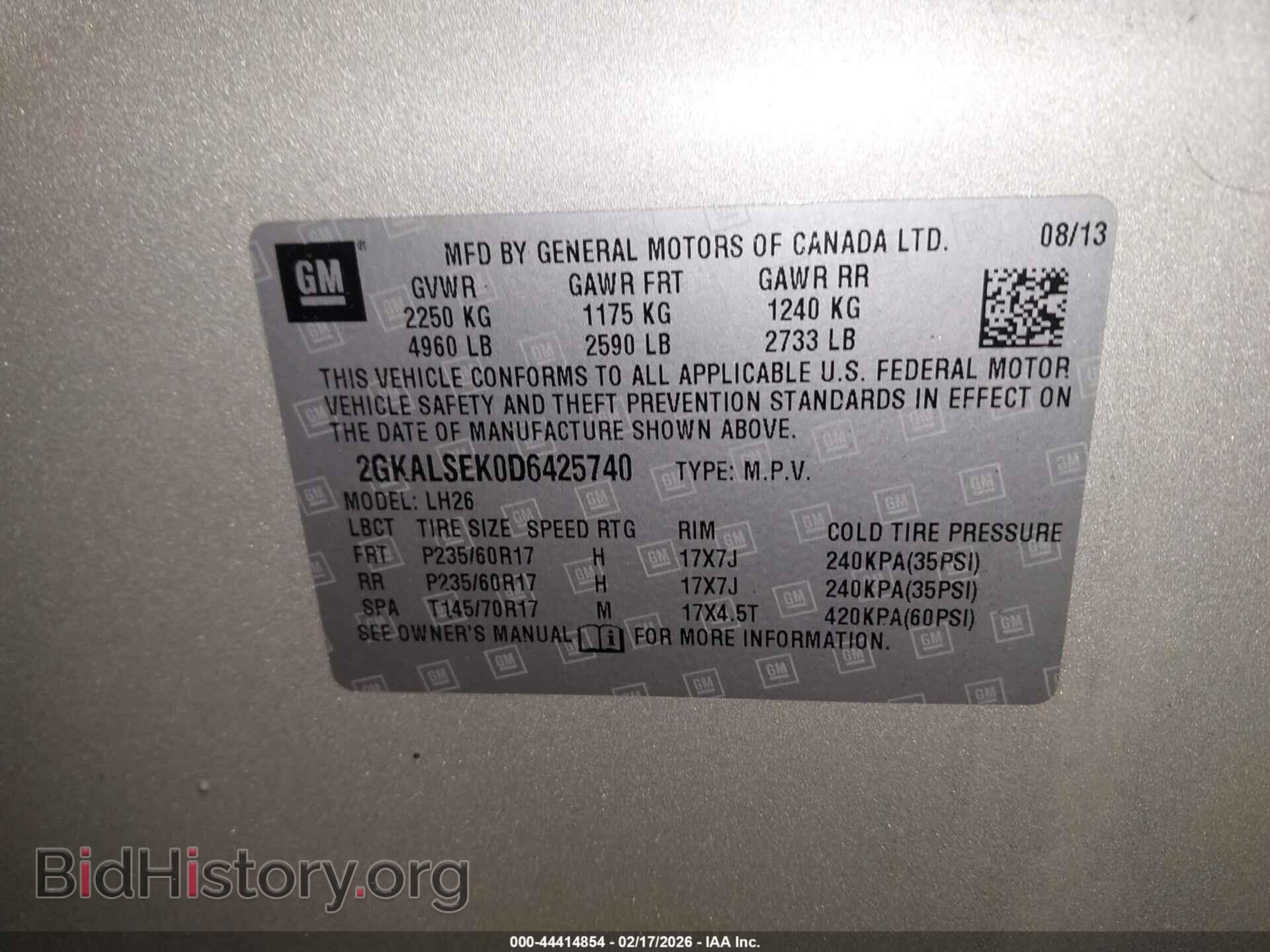 2013 GMC TERRAIN - VIN: 2GKALSEK0D6425740 - Фото 9