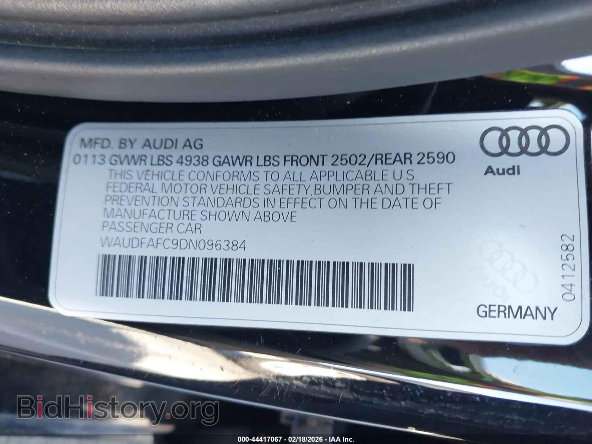 2013 AUDI A6 - VIN: WAUDFAFC9DN096384 - Фото 9