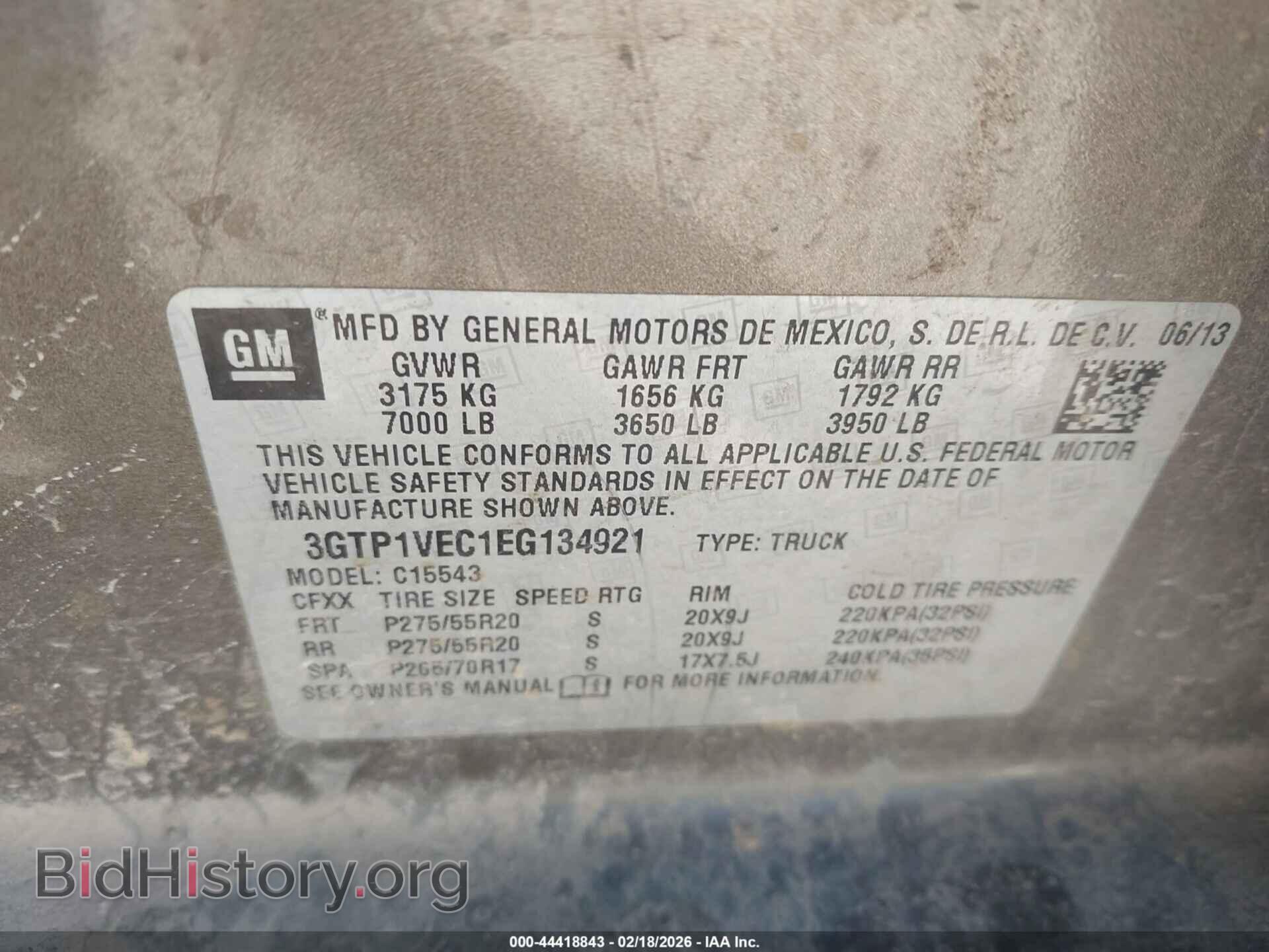 2014 GMC SIERRA 1500 - VIN: 3GTP1VEC1EG134921 - Фото 9