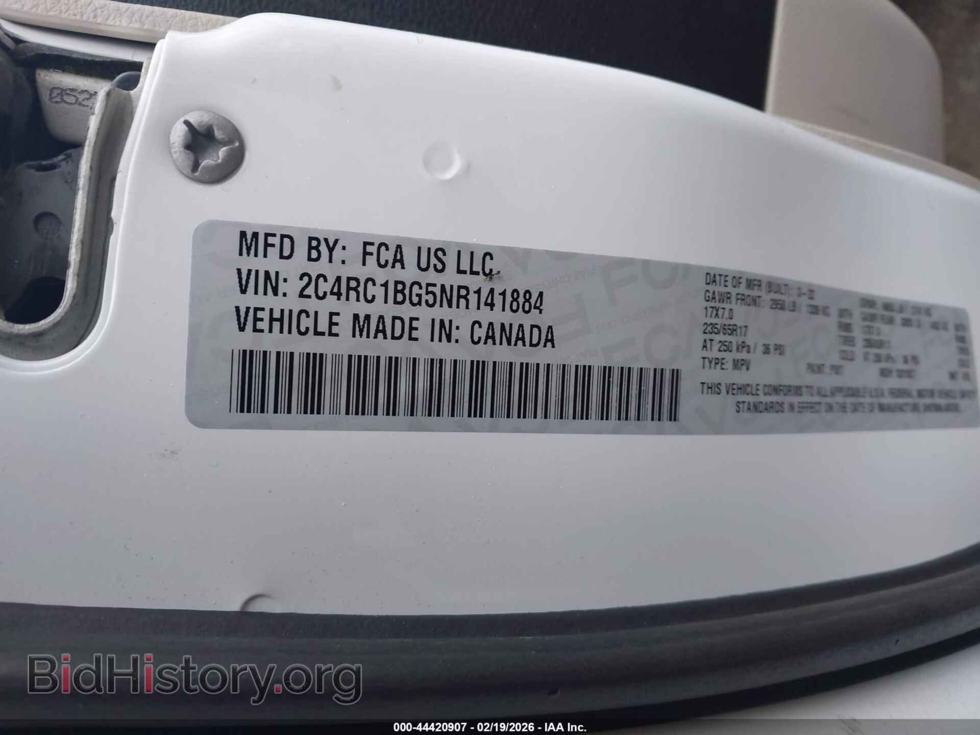 2022 CHRYSLER PACIFICA - VIN: 2C4RC1BG5NR141884 - Photo 9