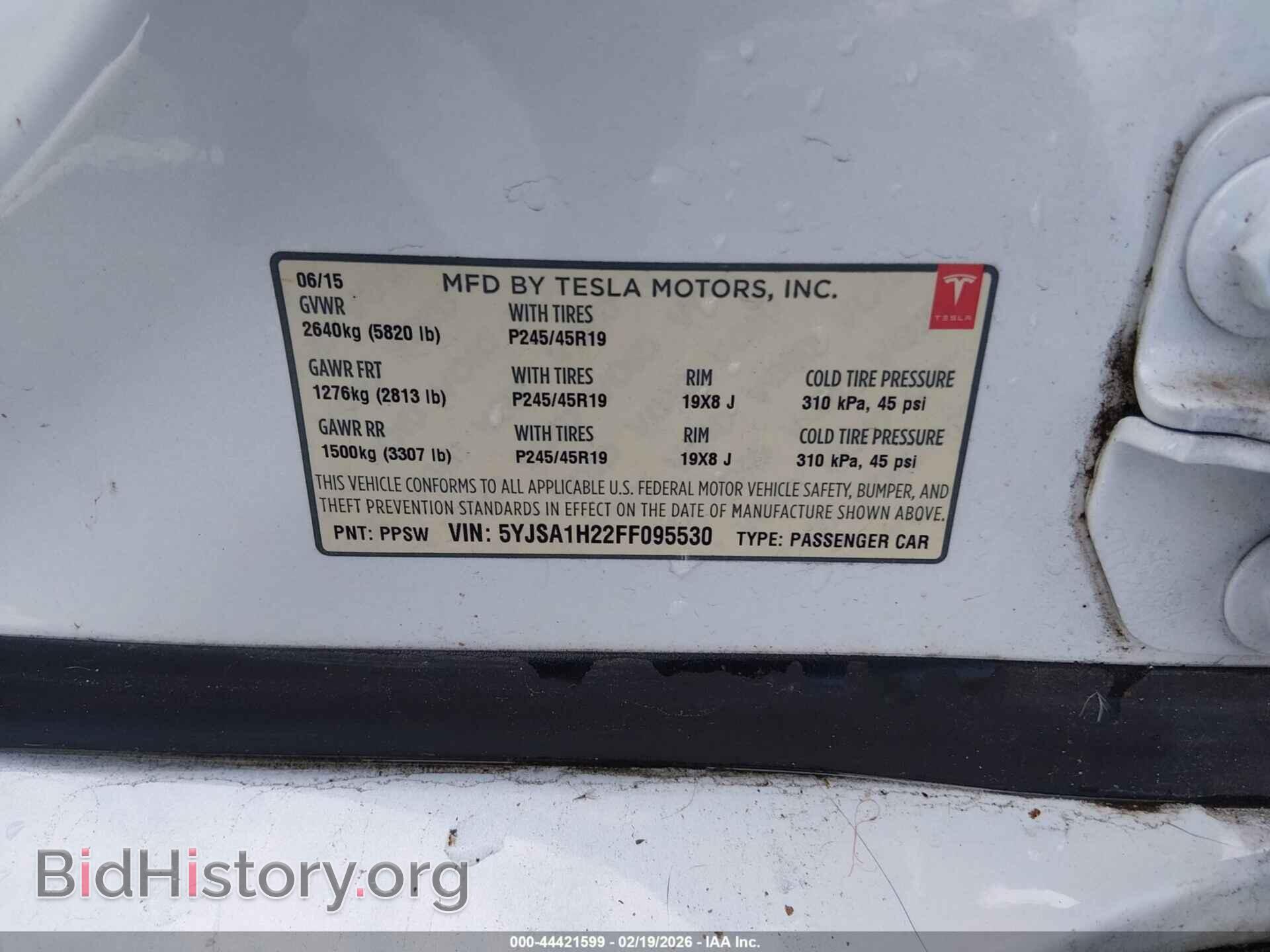 2015 TESLA MODEL S - VIN: 5YJSA1H22FF095530 - Photo 9