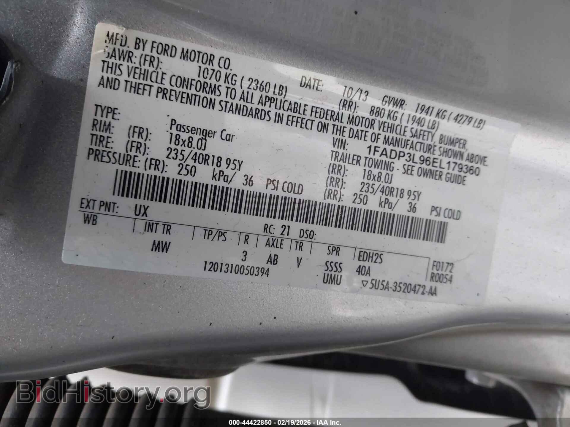 2014 FORD FOCUS ST - VIN: 1FADP3L96EL179360 - Фото 9