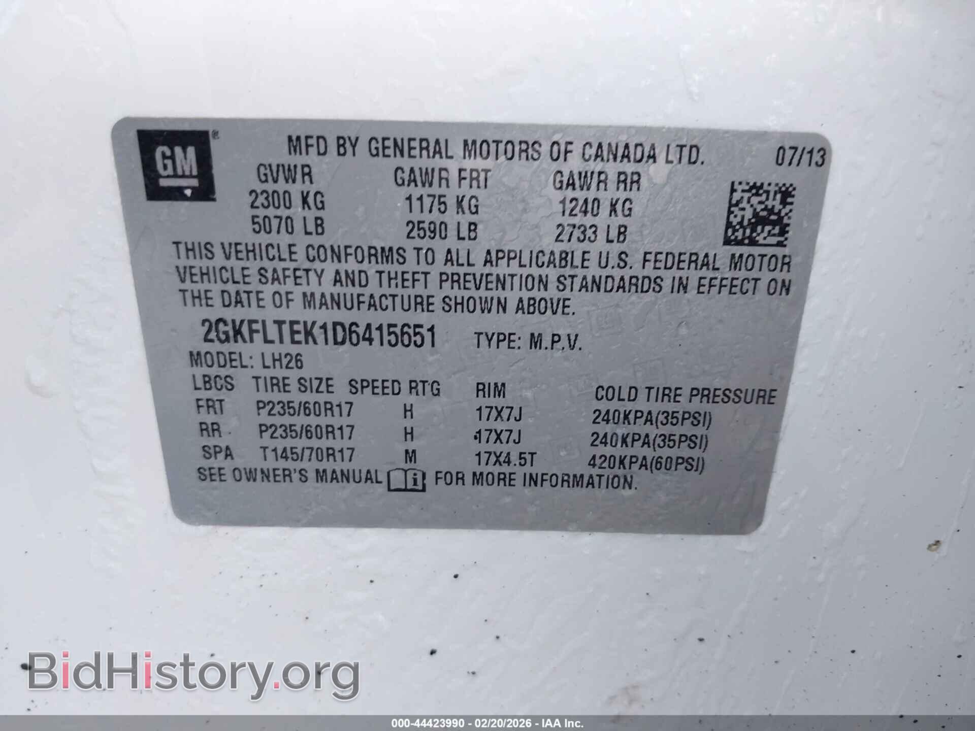 2013 GMC TERRAIN - VIN: 2GKFLTEK1D6415651 - Photo 9