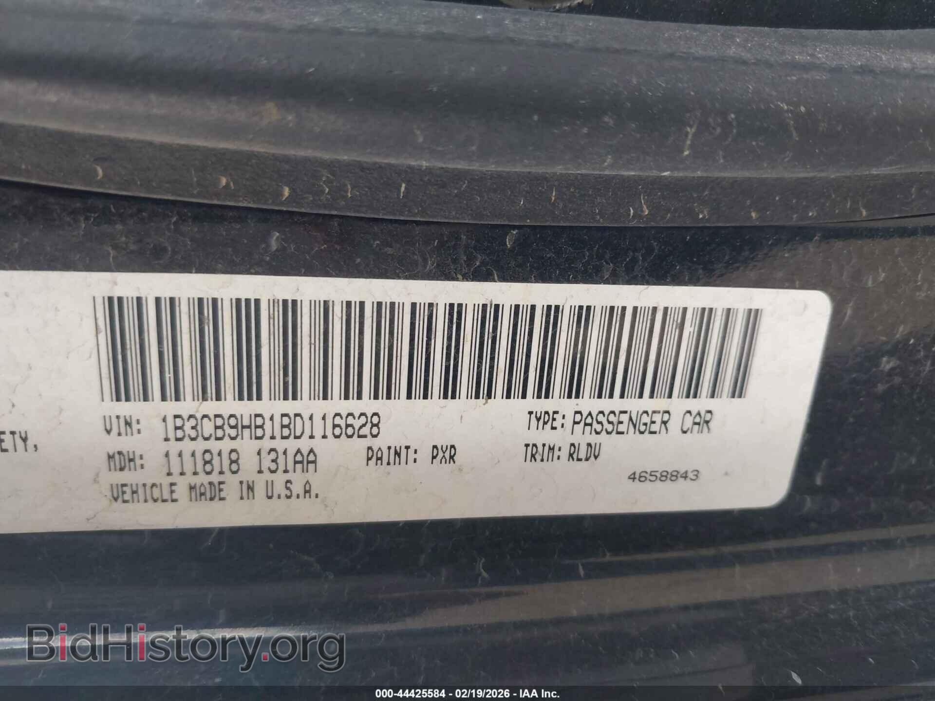 2011 DODGE CALIBER - VIN: 1B3CB9HB1BD116628 - Фото 9