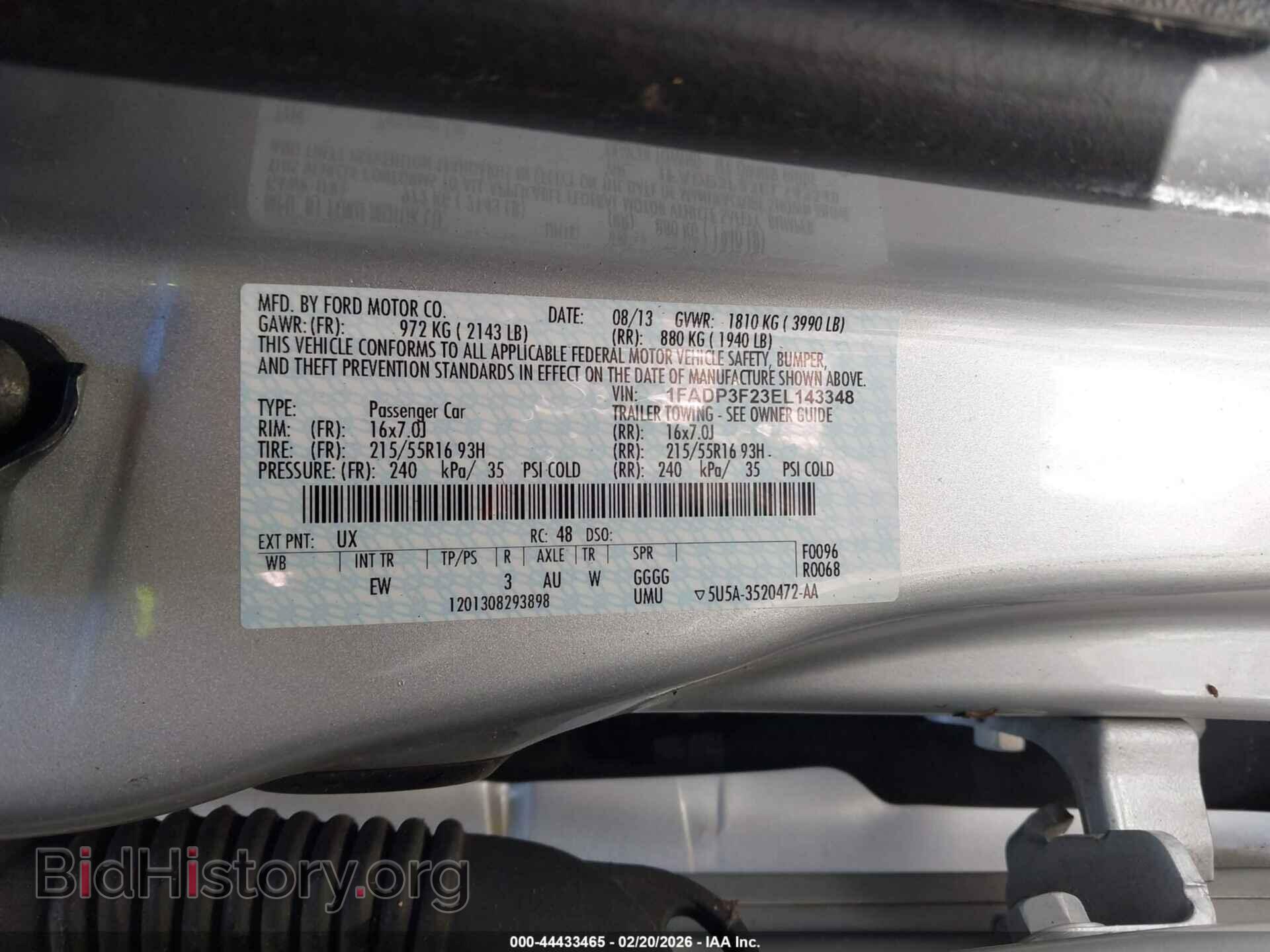 2014 FORD FOCUS - VIN: 1FADP3F23EL143348 - Фото 9