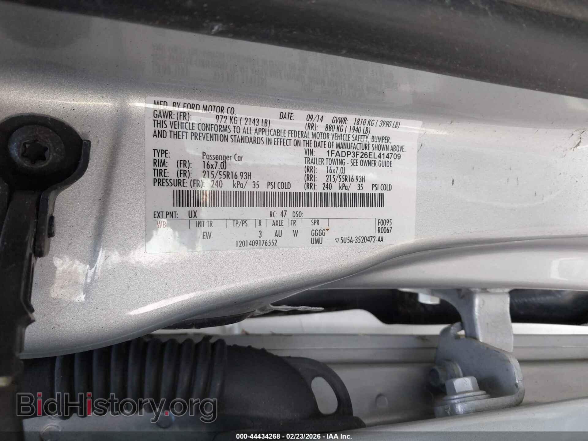 2014 FORD FOCUS - VIN: 1FADP3F26EL414709 - Photo 9