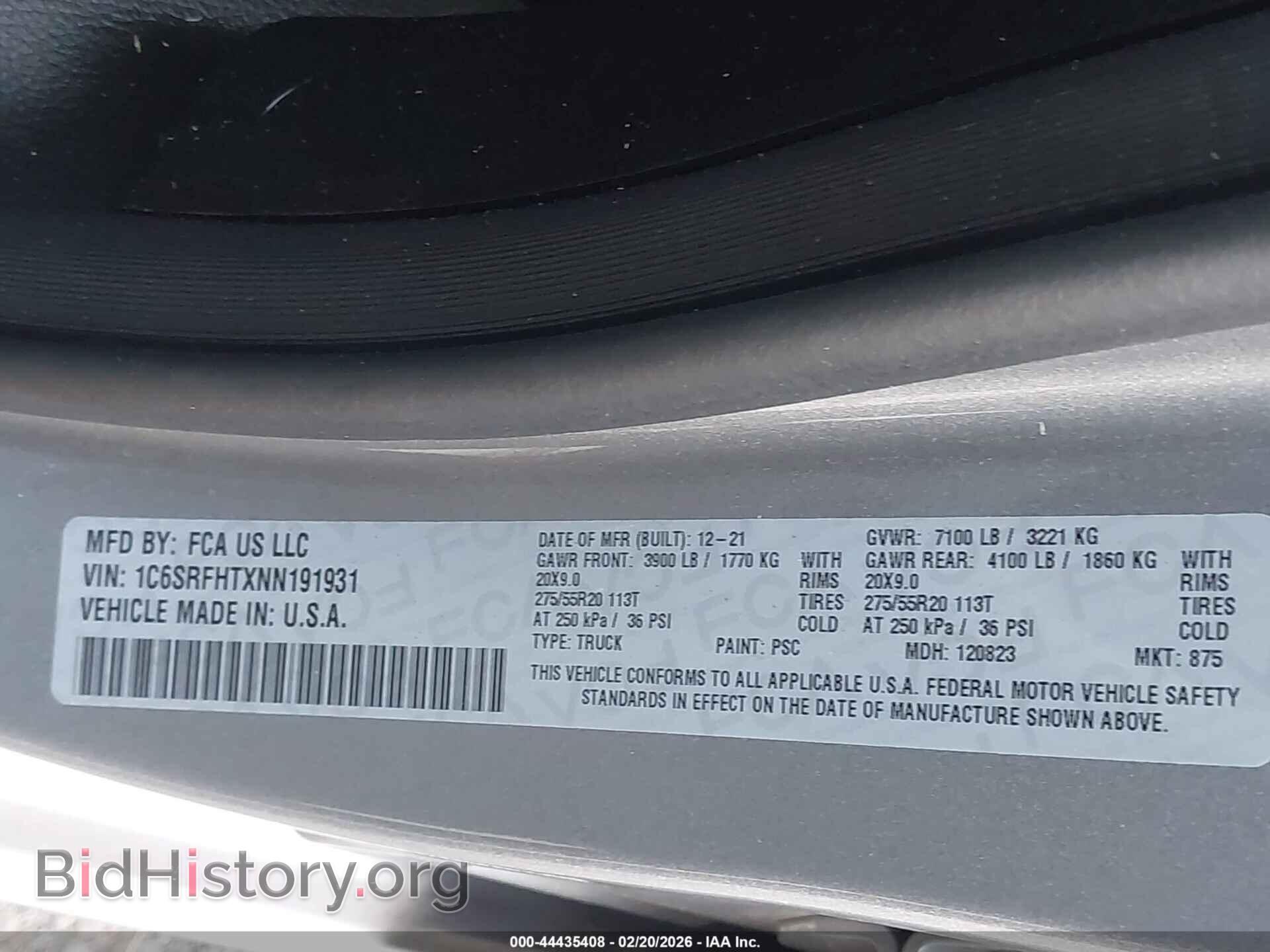 2022 RAM 1500 - VIN: 1C6SRFHTXNN191931 - Фото 9
