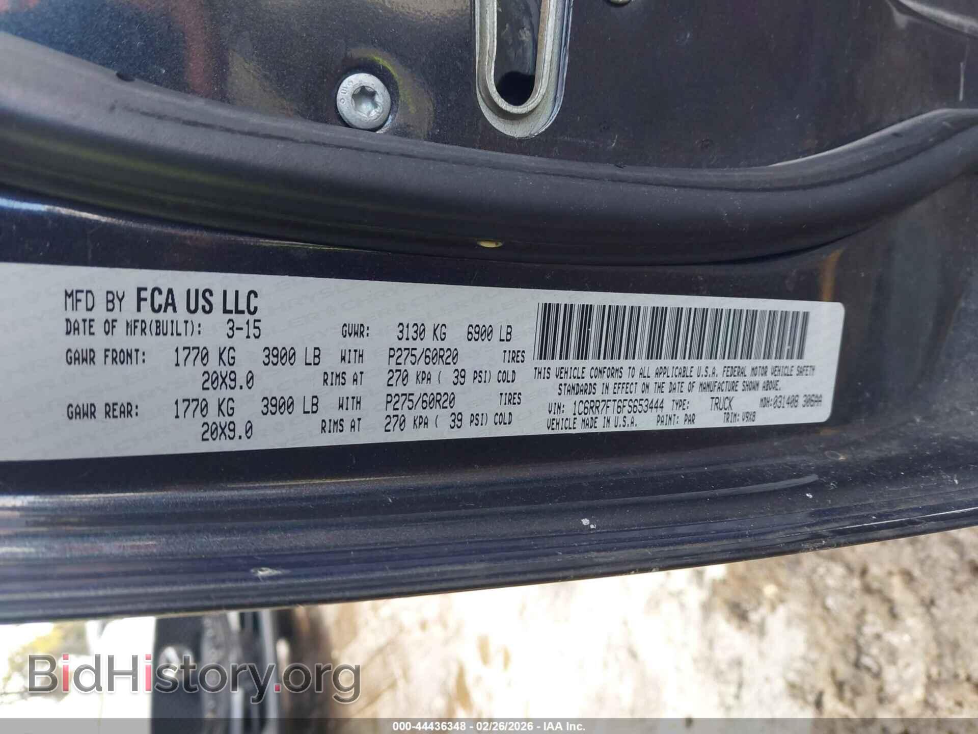 2015 RAM 1500 - VIN: 1C6RR7FT6FS653444 - Фото 9